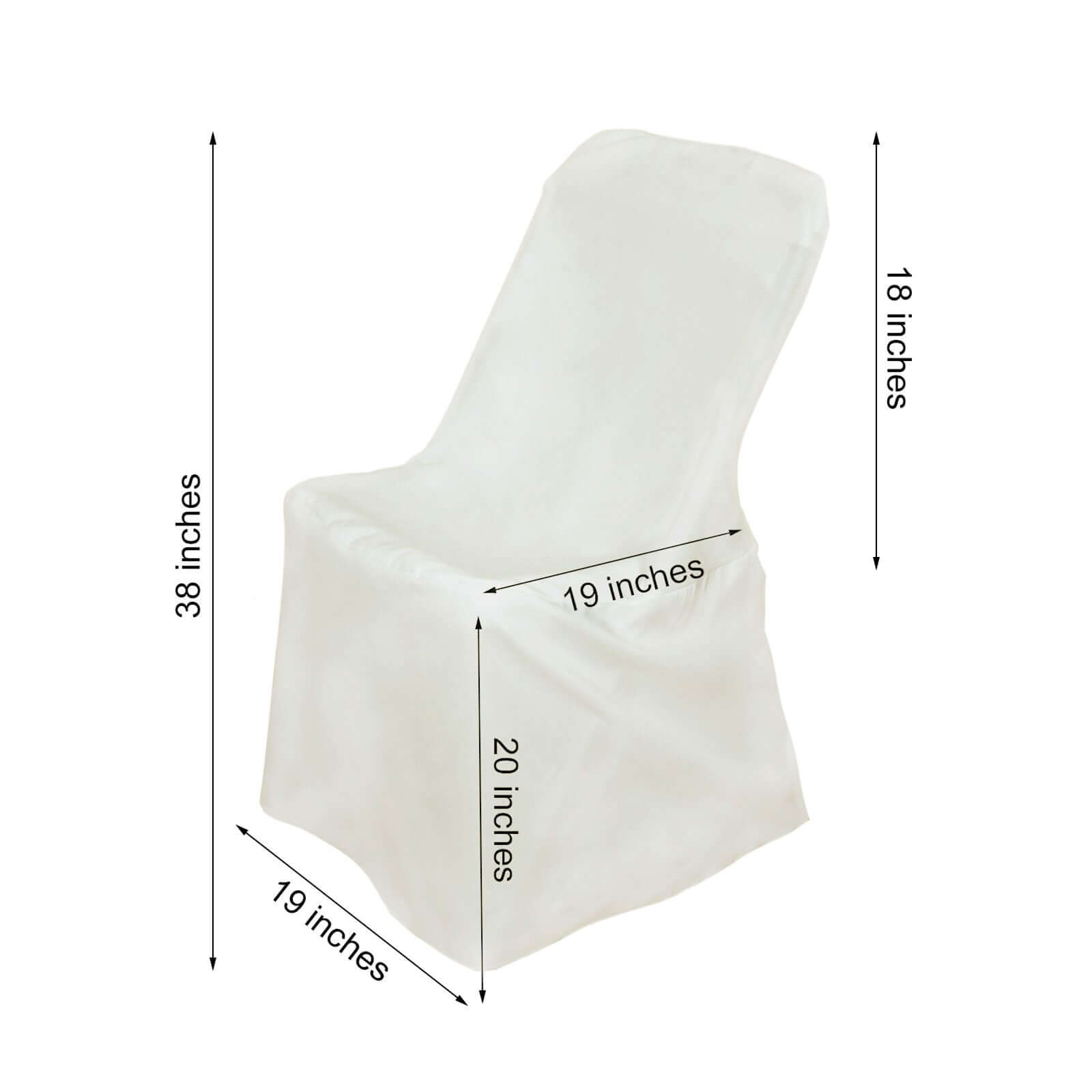 Reusable and Durable Ivory Polyester Slip-On Cover for Lifetime Folding Chairs