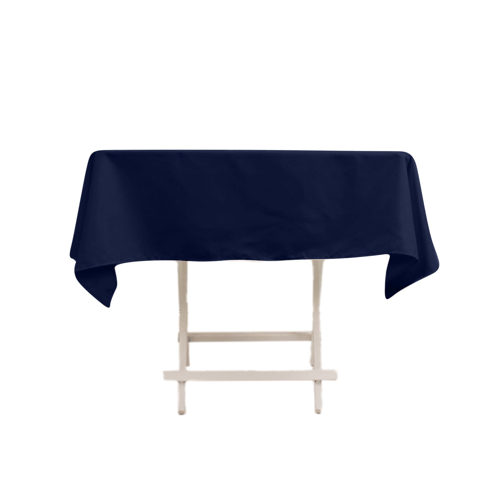 Hot Deal! Wrinkle-Resistant Navy Blue Cotton Blend 54x54 Square Tablecloth for Various Occasions