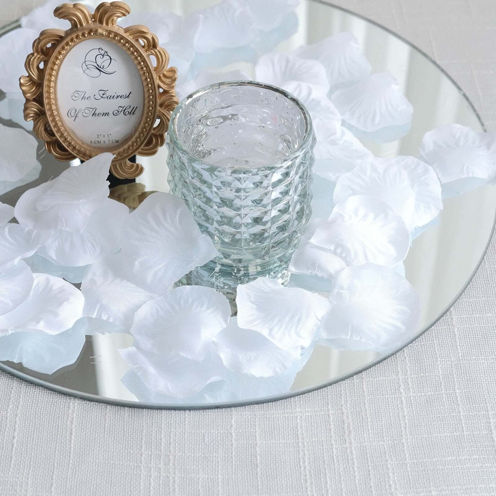Hot Sale! 500-Pack White Silk Rose Petal Confetti for Table and Floor Decor