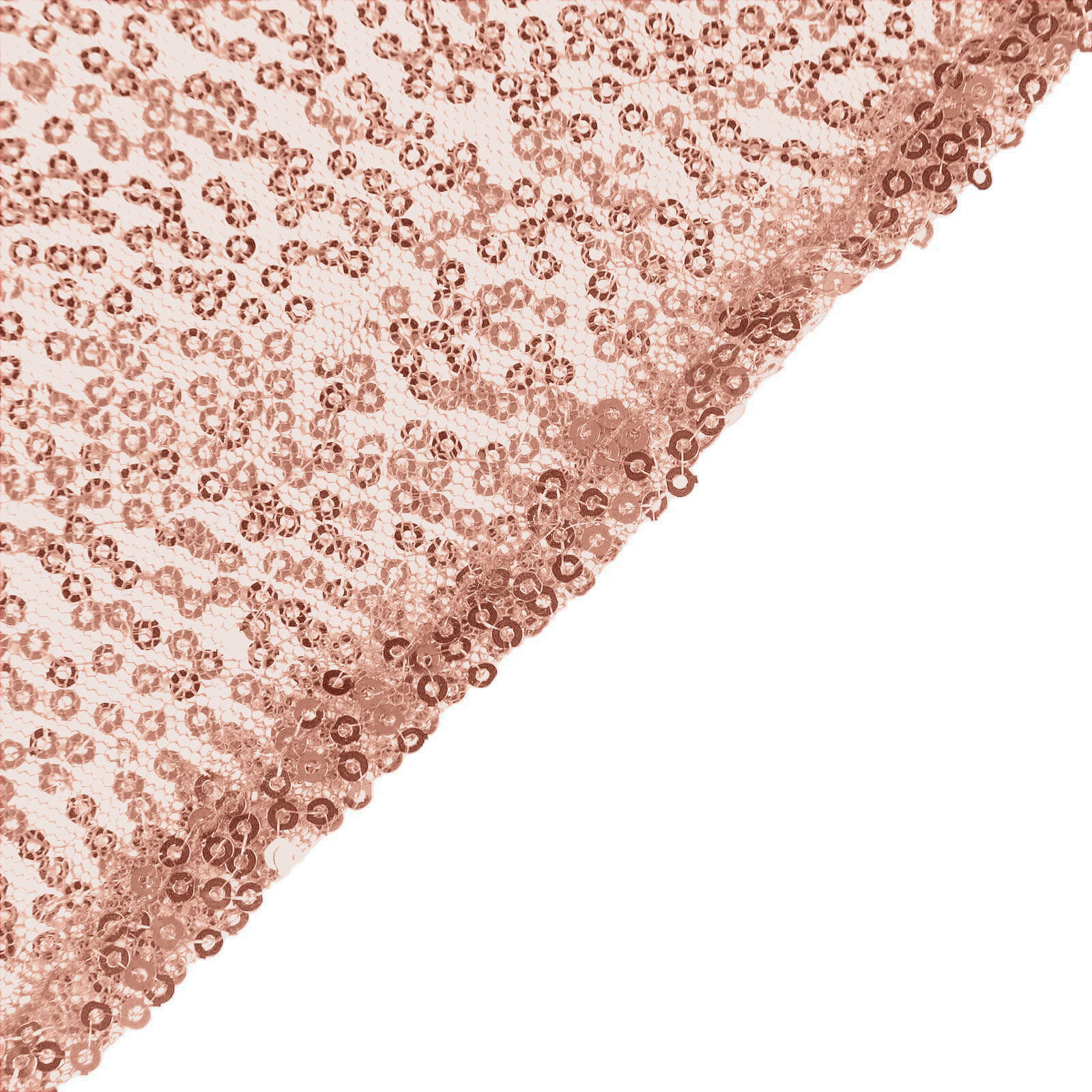 Rose Gold Seamless Dazzling 132 Round Sequin Tablecloth