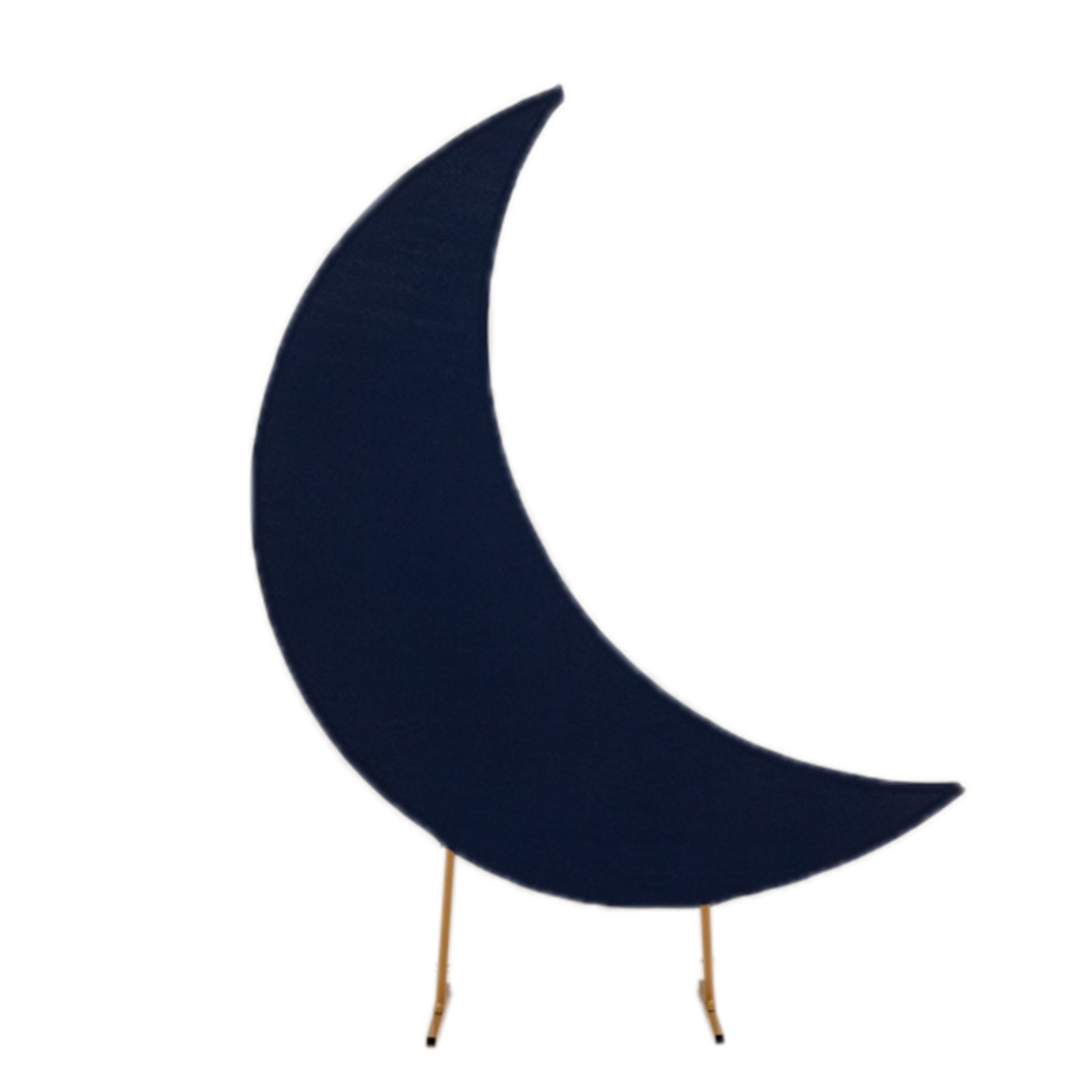 Custom-Fit 6.5ft Navy Blue Spandex Crescent Moon Wedding Arch Backdrop Stand Cover - Perfect for Events