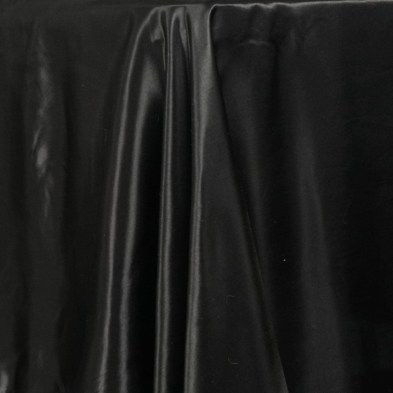 Black Satin 72x120 Rectangular Tablecloth - Smooth, Easy - Care & Perfect for Events