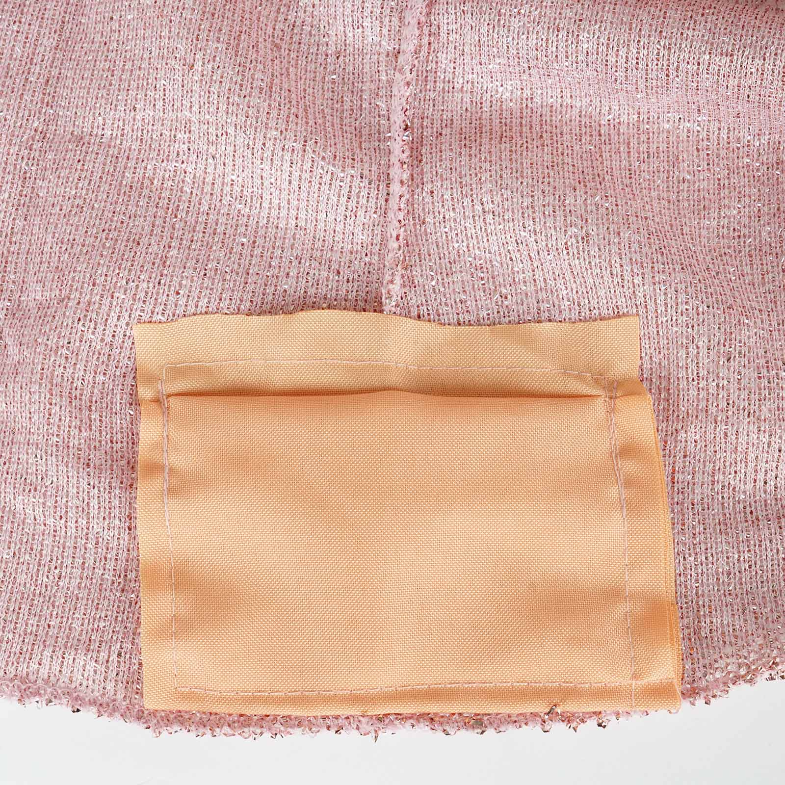 Rose Gold Metallic Spandex Glitter Cocktail Table Cover - Stretch Fit for High Tops