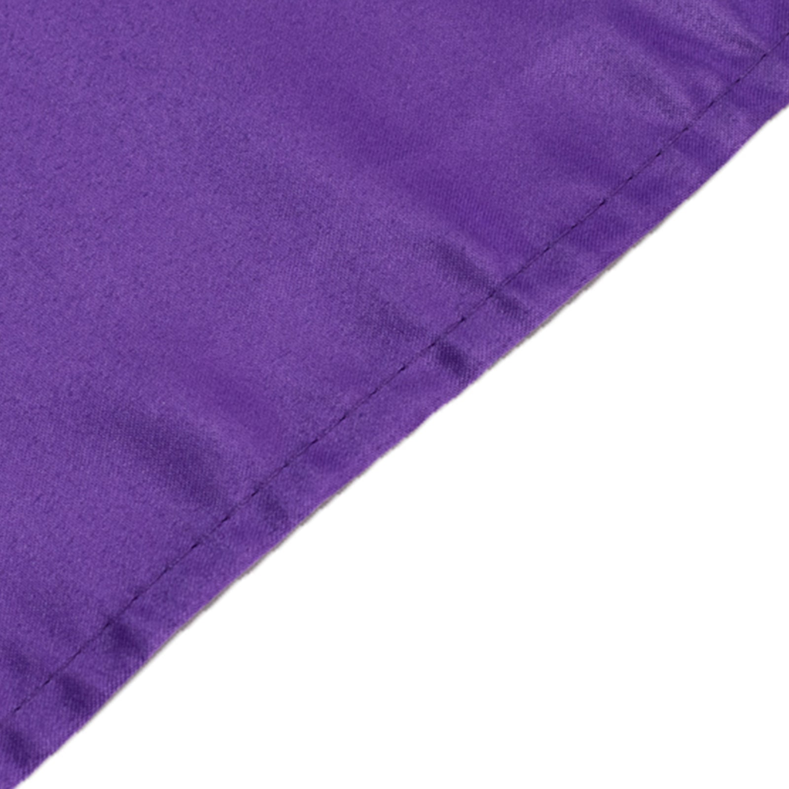 Purple Lamour Satin 60x102 Rectangle Tablecloth - Durable & Silky Soft, Ideal for Events