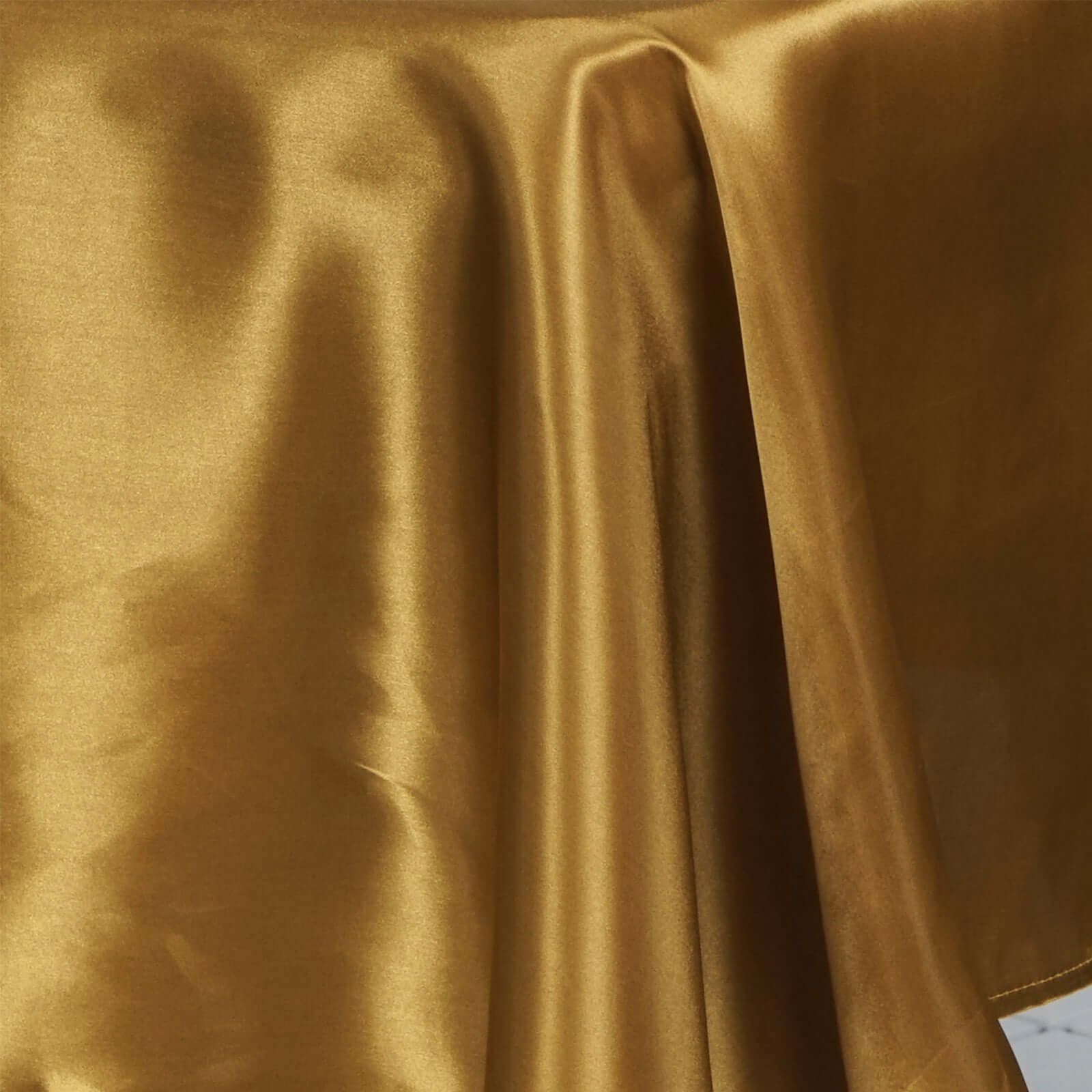 Luxurious Gold Satin 60x126 Rectangular Tablecloth for Weddings and Parties