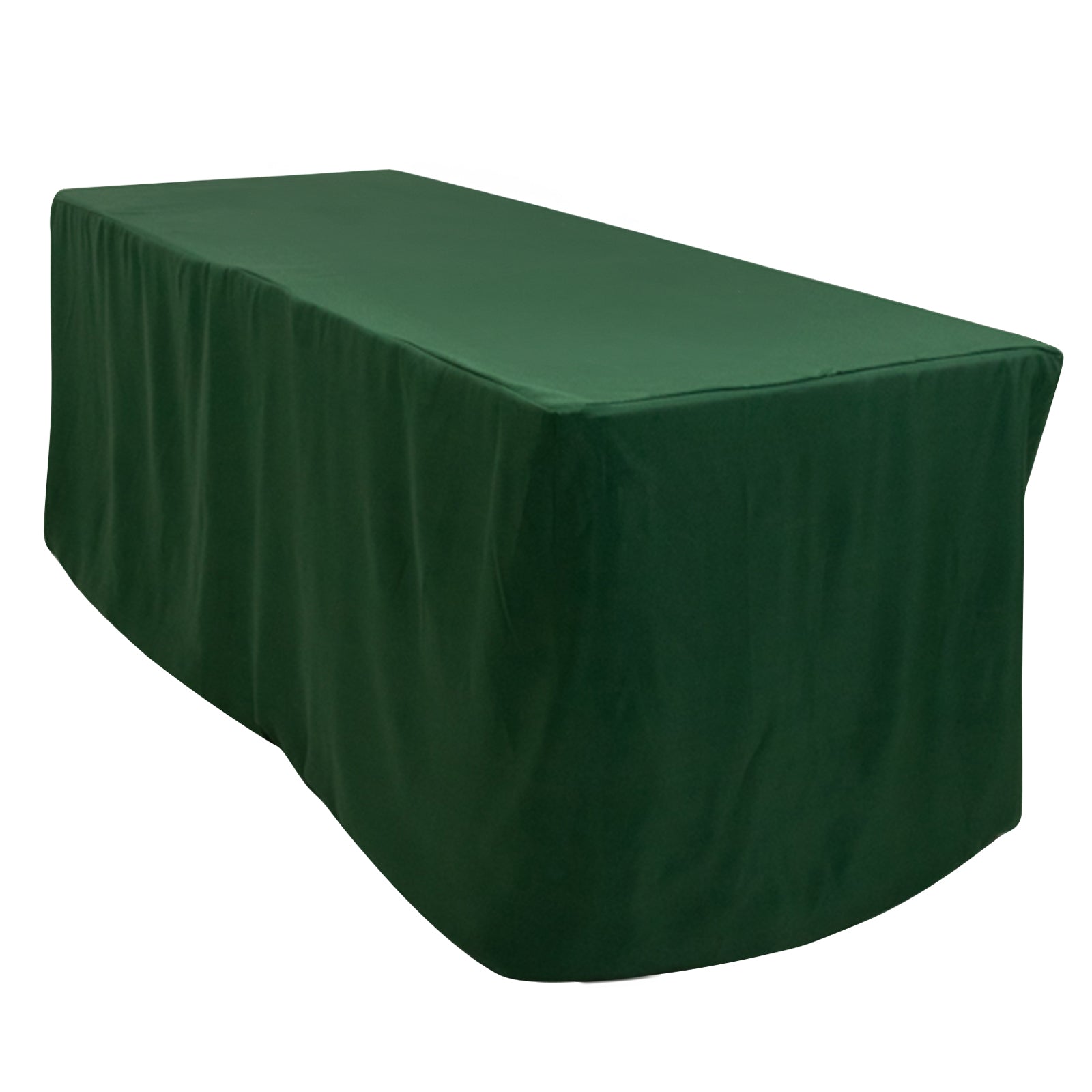 Amazing Durable Fitted Polyester Tablecloth in Hunter Emerald Green for 6FT Rectangular Tables