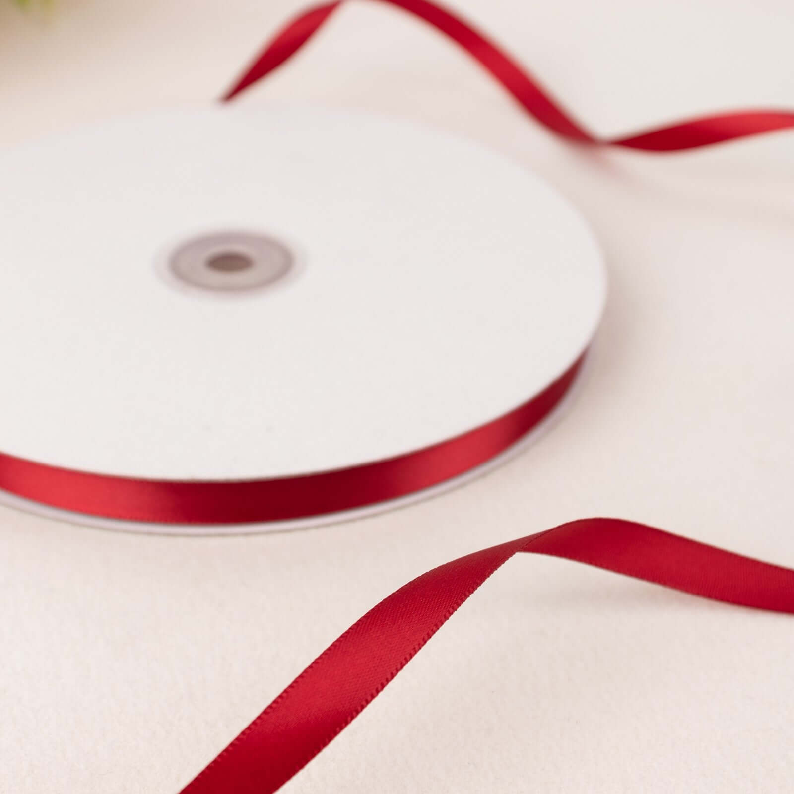 Hot Sale! 100 Yards 3/8-Inch Burgundy Single-Sided Decorative Satin Ribbon for Various Occasions