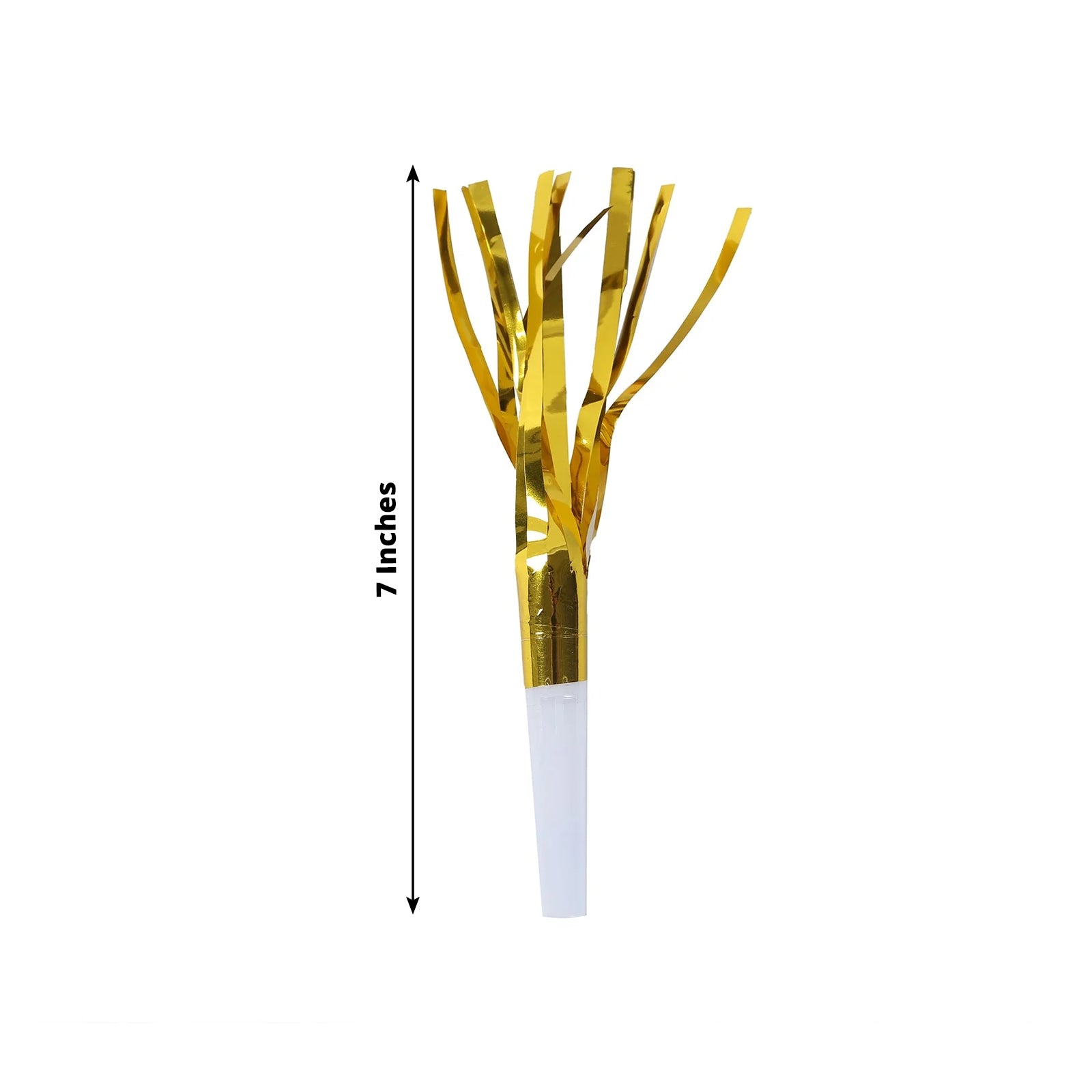 24-Pack Gold Party Horn Noisemakers with Tassels - Ideal for Events and Gatherings