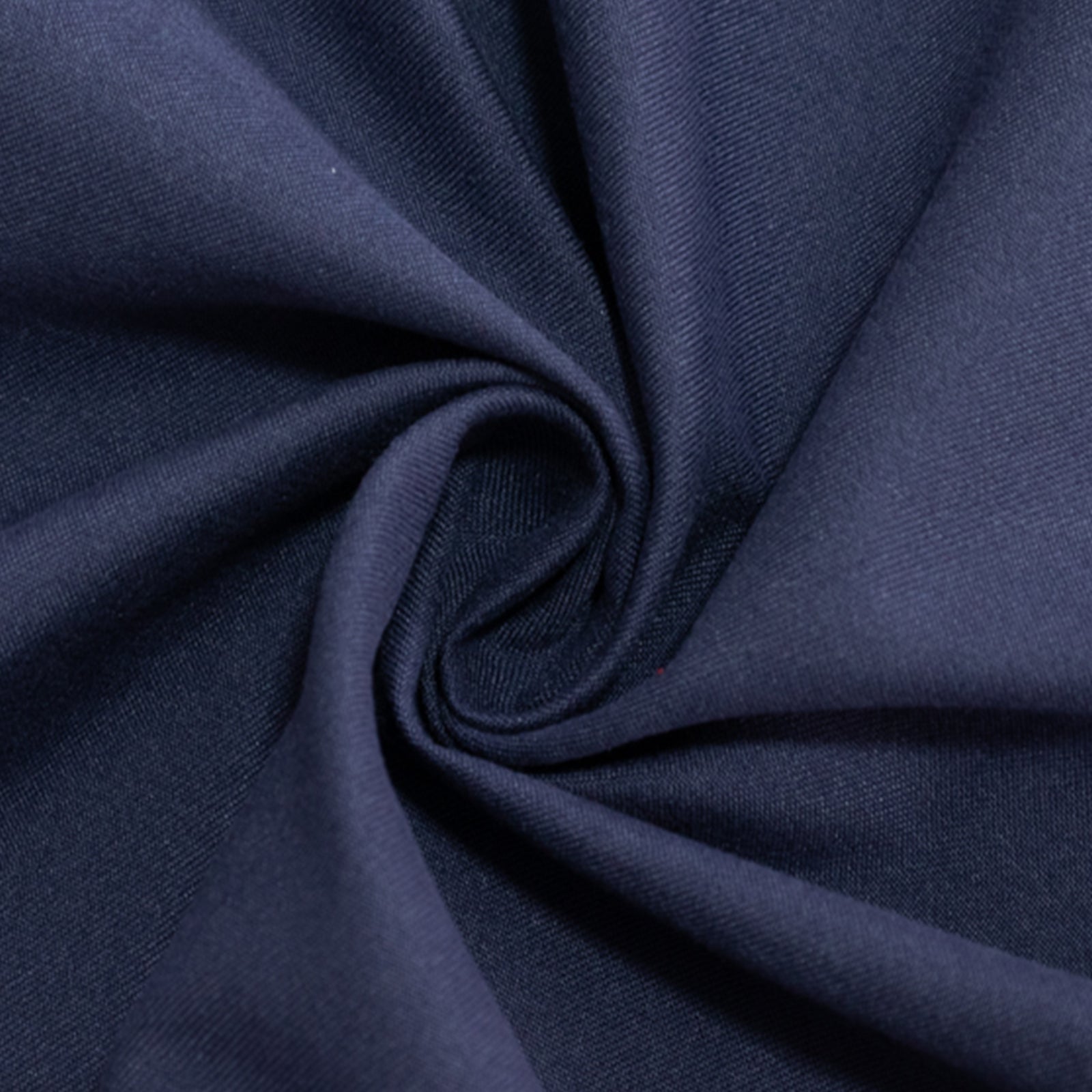 Wrinkle-Resistant Navy Blue 90" Cotton Blend Round Tablecloth