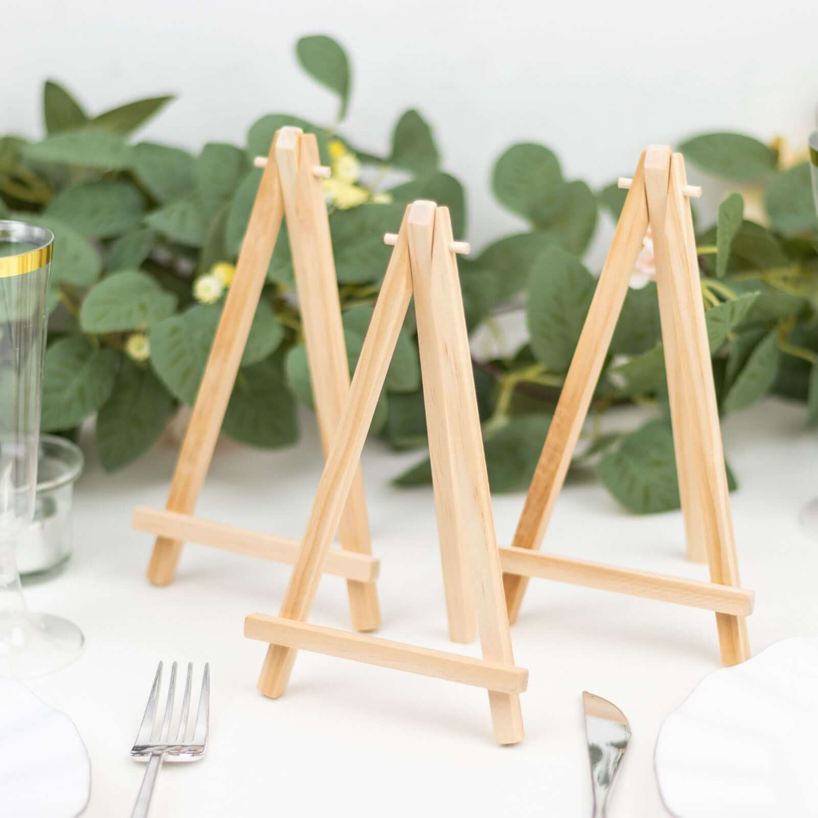 Hot Sale! 10-Pack Natural Wooden Foldable Place Card Holders