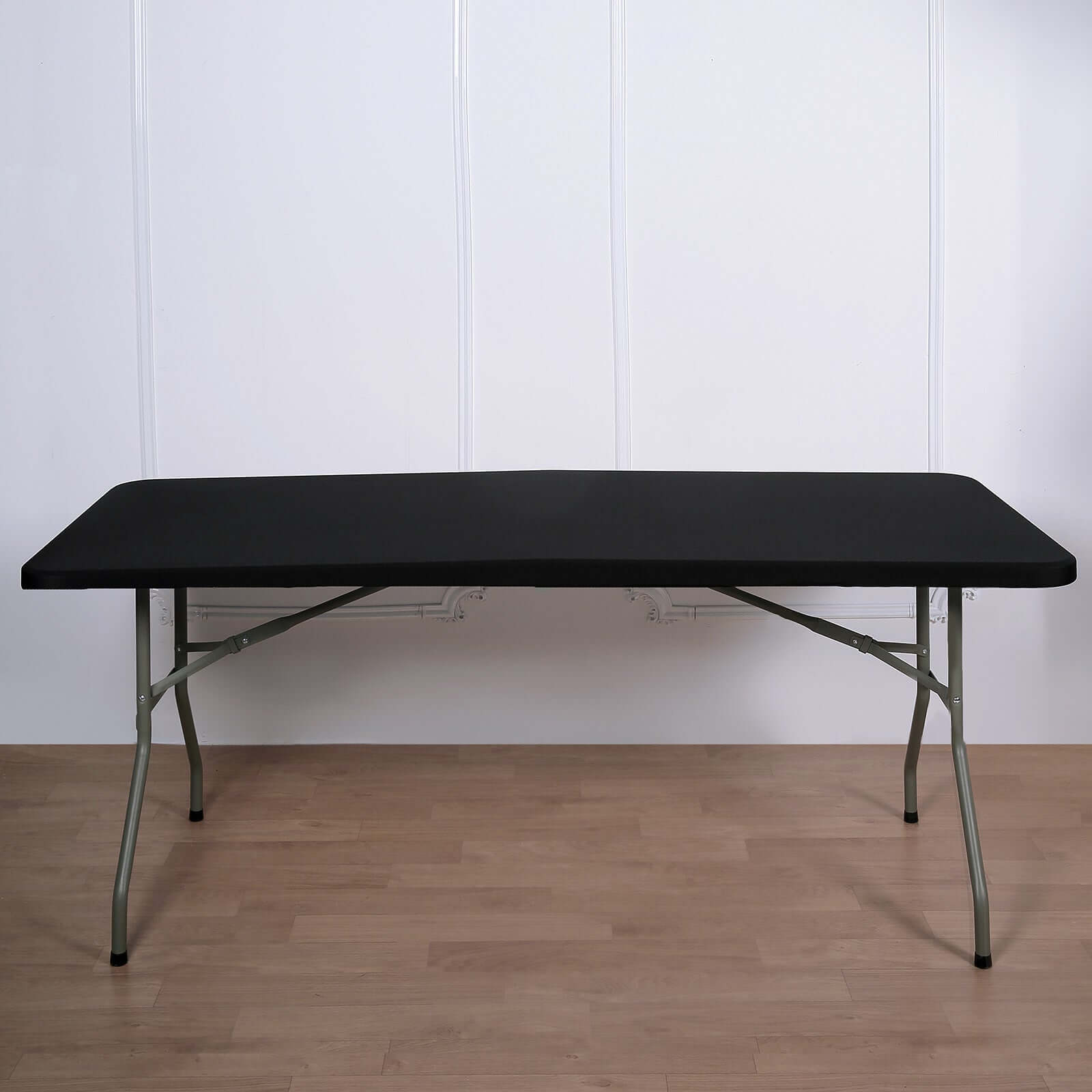 Durable Black Stretch Spandex 72x30 Rectangle Fitted Table Topper Cover