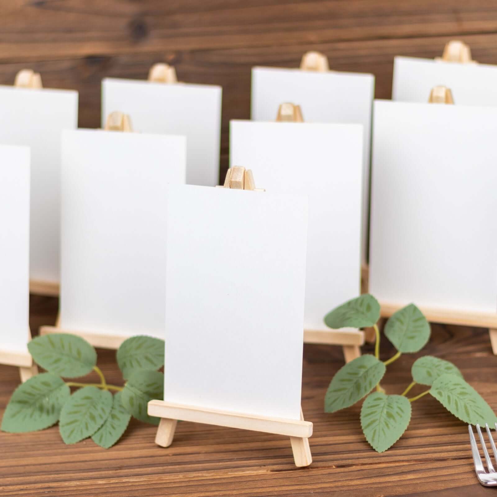 Hot Sale! 10-Pack Natural Wooden Foldable Place Card Holders