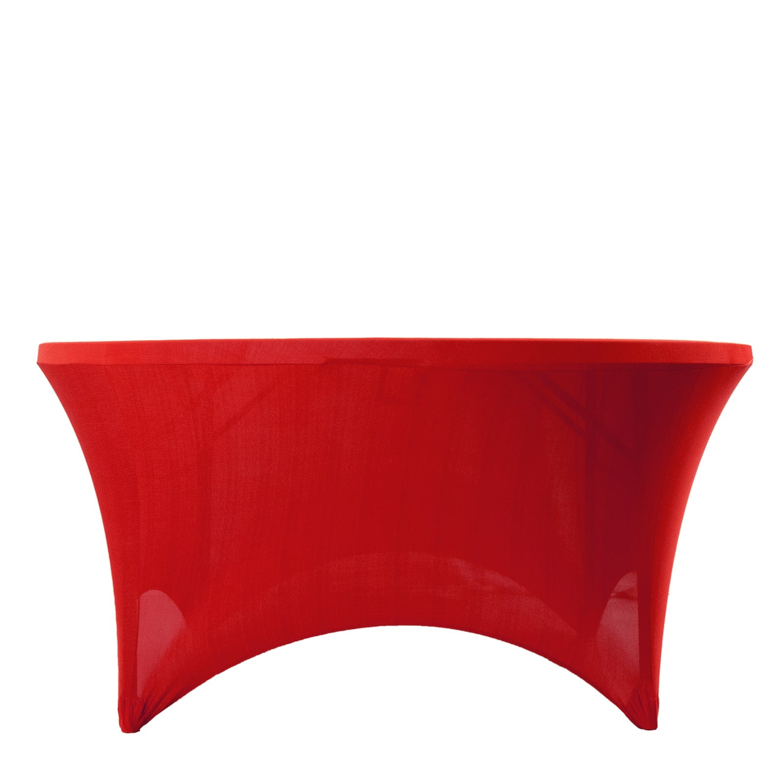Red 5ft Stretch Spandex Round Tablecloth - Durable & Form-Fitting