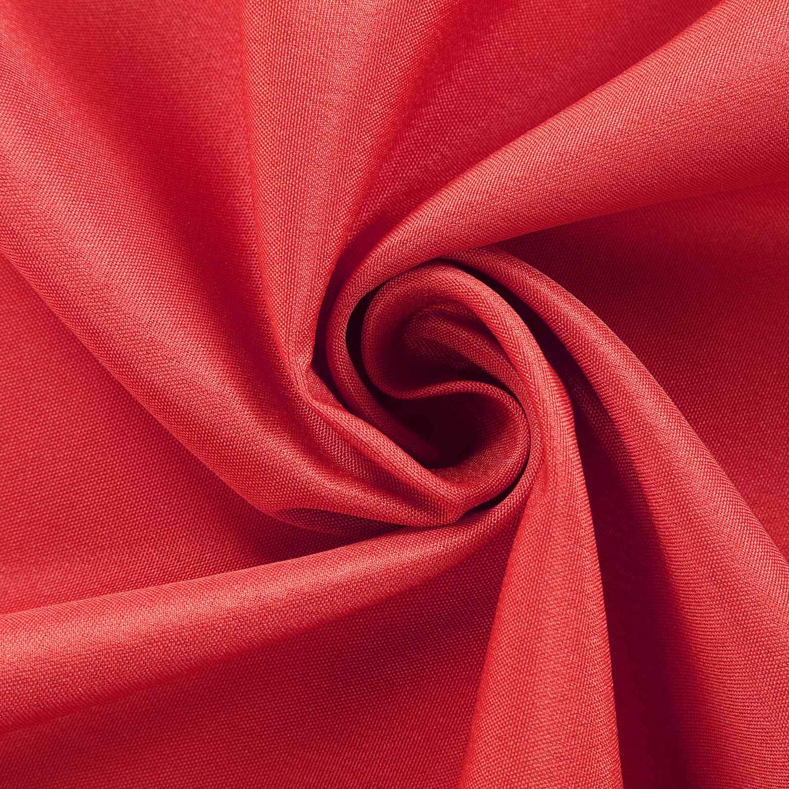 Red Polyester Rectangle Tablecloth 60x126 - Wrinkle-Resistant, Ideal for Various Events