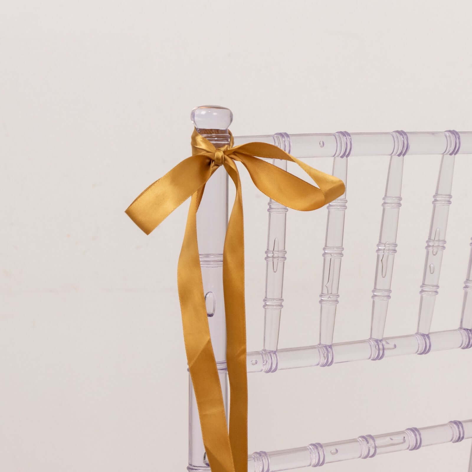 Exclusive Gold Single Face Decorative Satin Ribbon - 7/8
