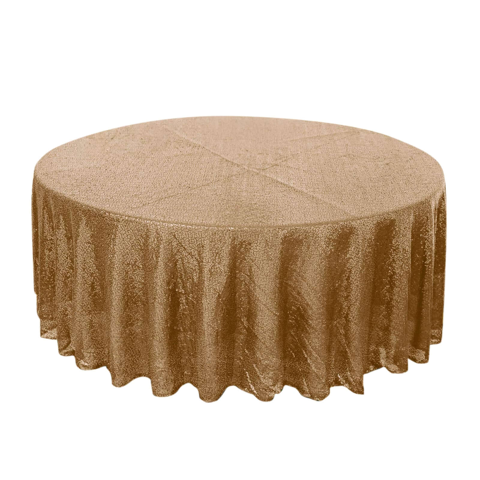 Gold Sequin 108 Round Tablecloth - Ideal for Glam Events