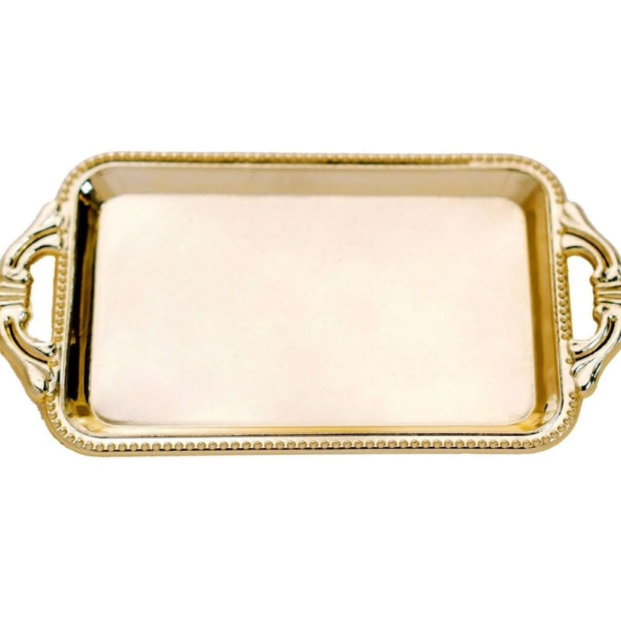 12-Piece Gold Rectangular Mini Display Trays for Candy and Party Favors