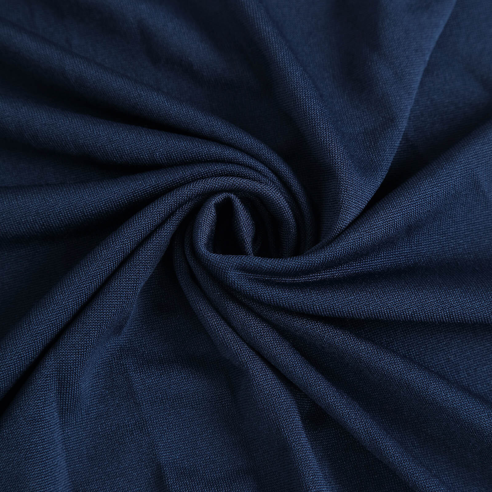 Hot Deal! Navy Blue Spandex Table Skirt with Wavy Effect for 6ft Tables