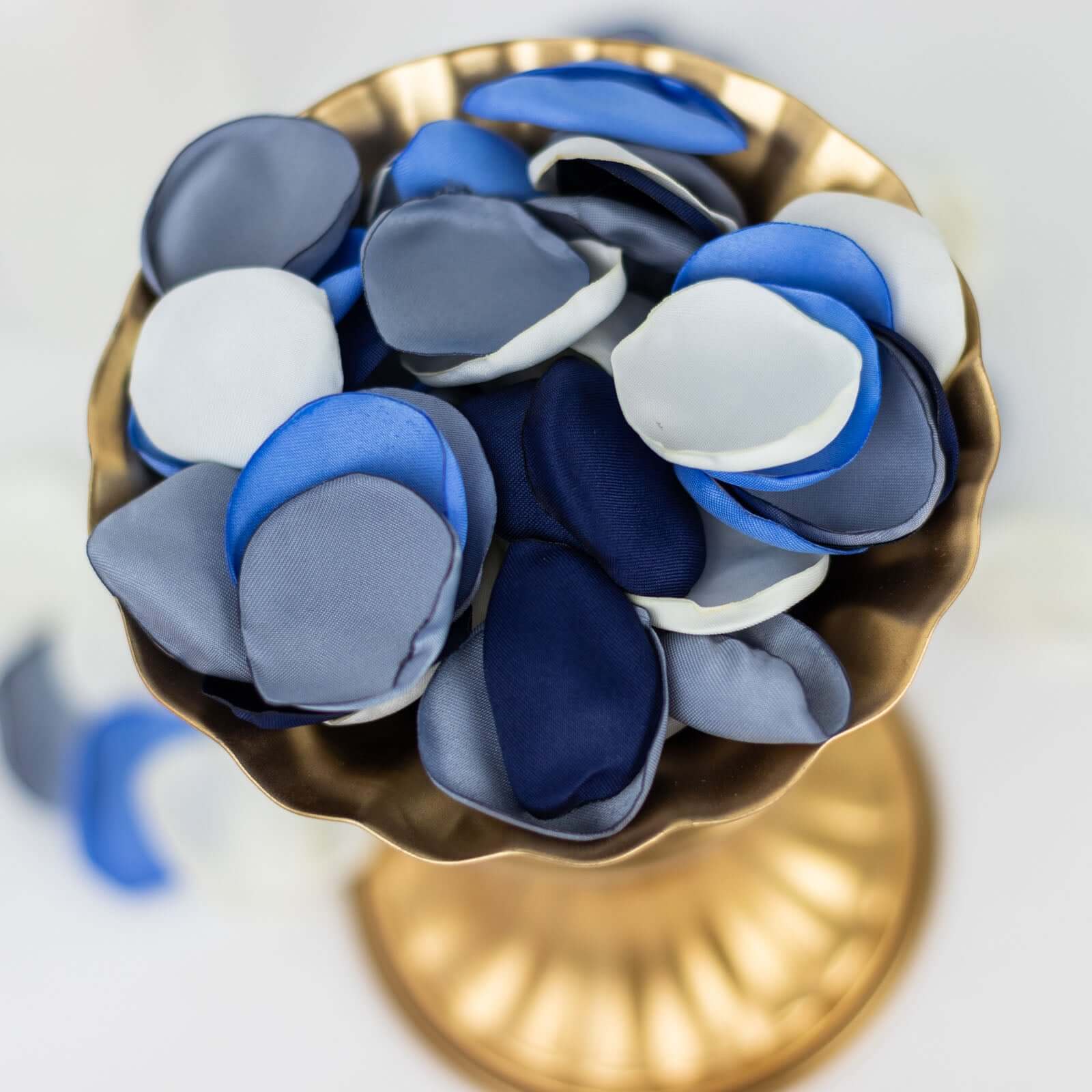 Get 400-Pack Silk Rose Petal Confetti in Dusty Blue Mix for Decorative Events