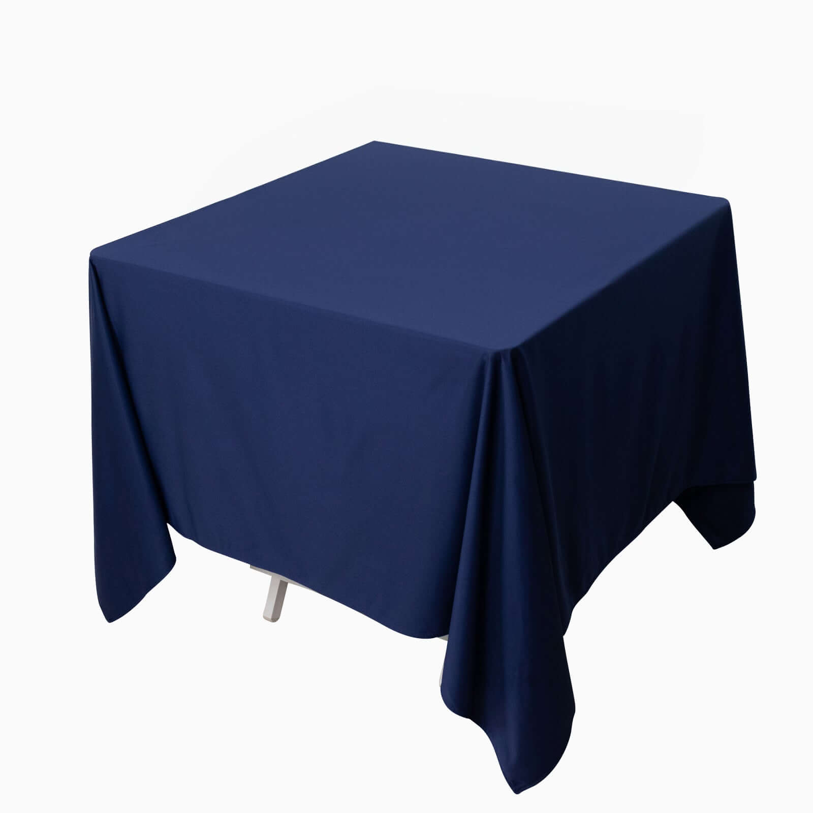 Navy Blue Premium 70x70 Scuba Square Tablecloth - Anti - Wrinkle & Stain - Resistant