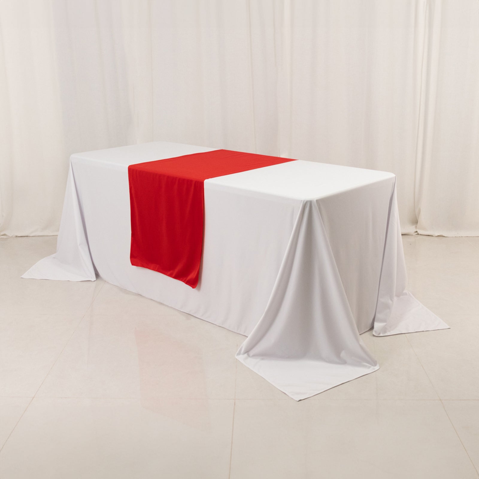 Hot Deal! Extra Wide Red 24x72 Sublimation - Printable Premium Polyester Table Runner