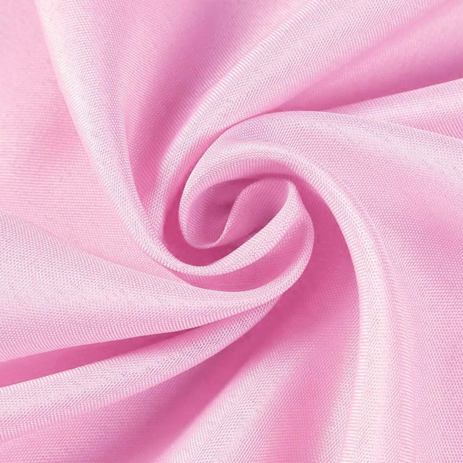 Pink Seamless Wrinkle-Resistant 90x132 Polyester Rectangle Tablecloth
