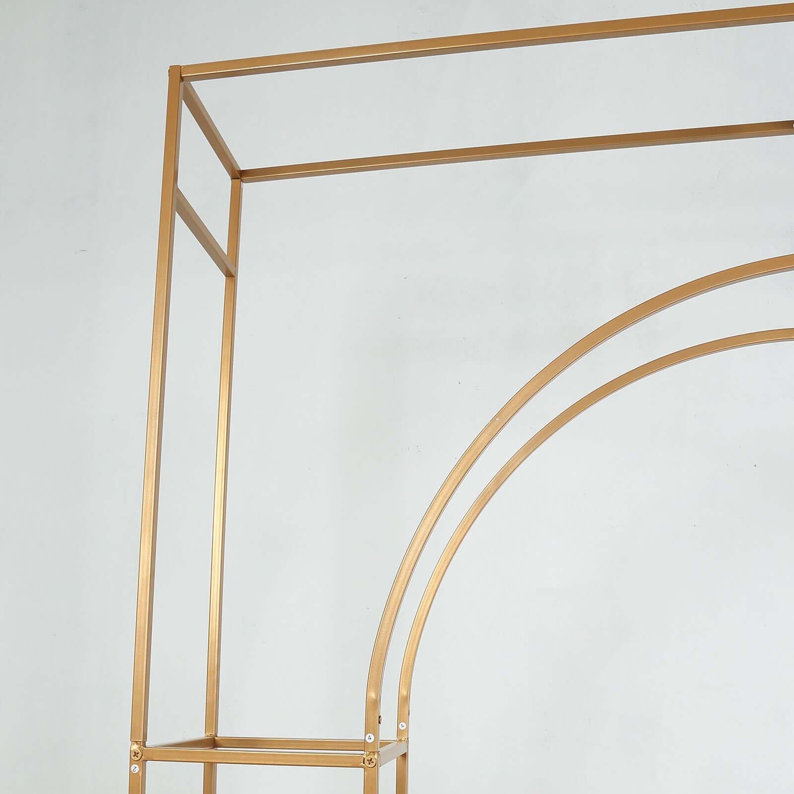 8ft Heavy Duty Gold Metal Wedding Arch in Arc de Triomphe Style - Perfect for Events