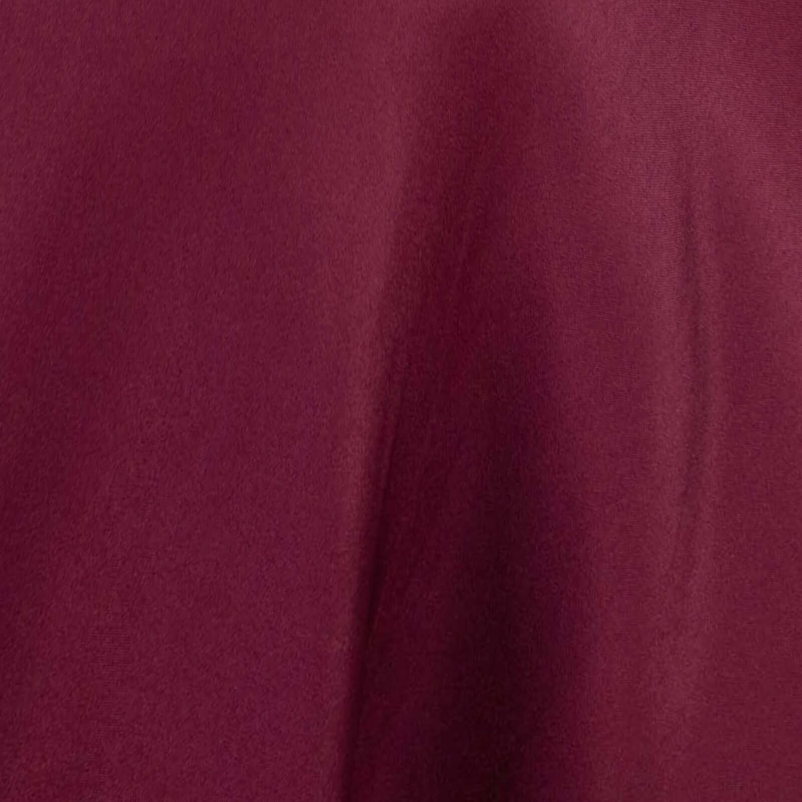 Exclusive Offer! 90-Inch Round Burgundy Premium Polyester Tablecloth, Stain & Wrinkle Resistant, 220GSM