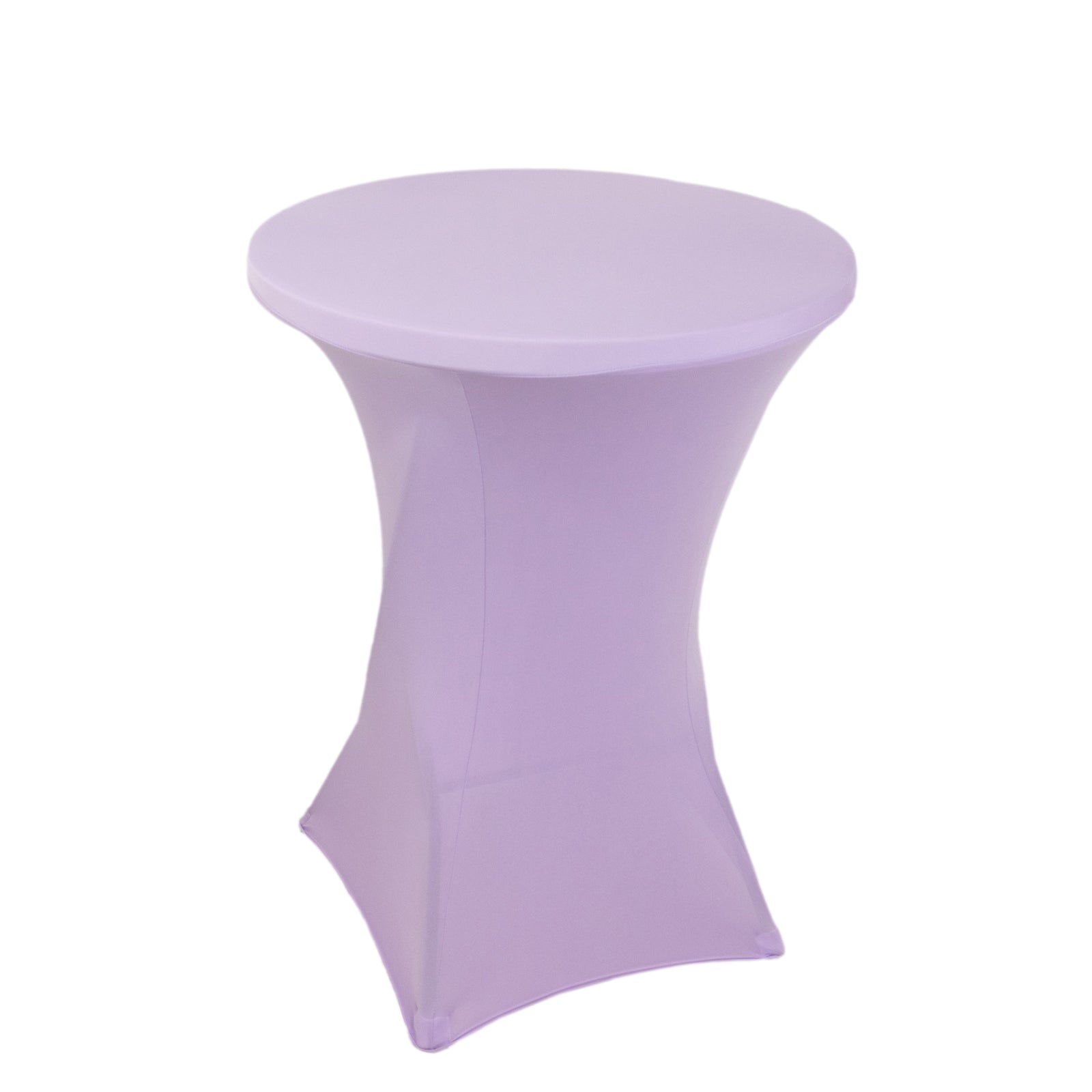 Lavender Lilac Spandex Stretch Fitted Cocktail Table Cover for 24 - 32 Dia Tables