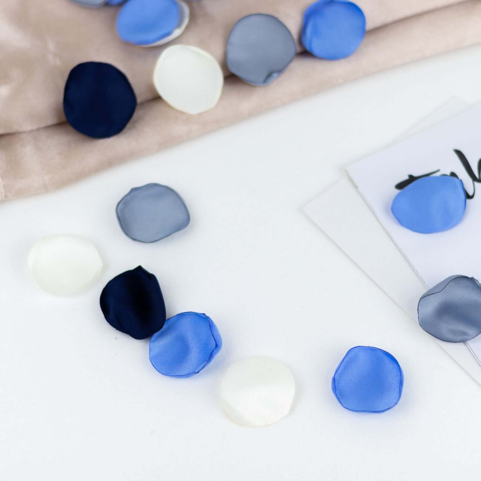 Get 400-Pack Silk Rose Petal Confetti in Dusty Blue Mix for Decorative Events