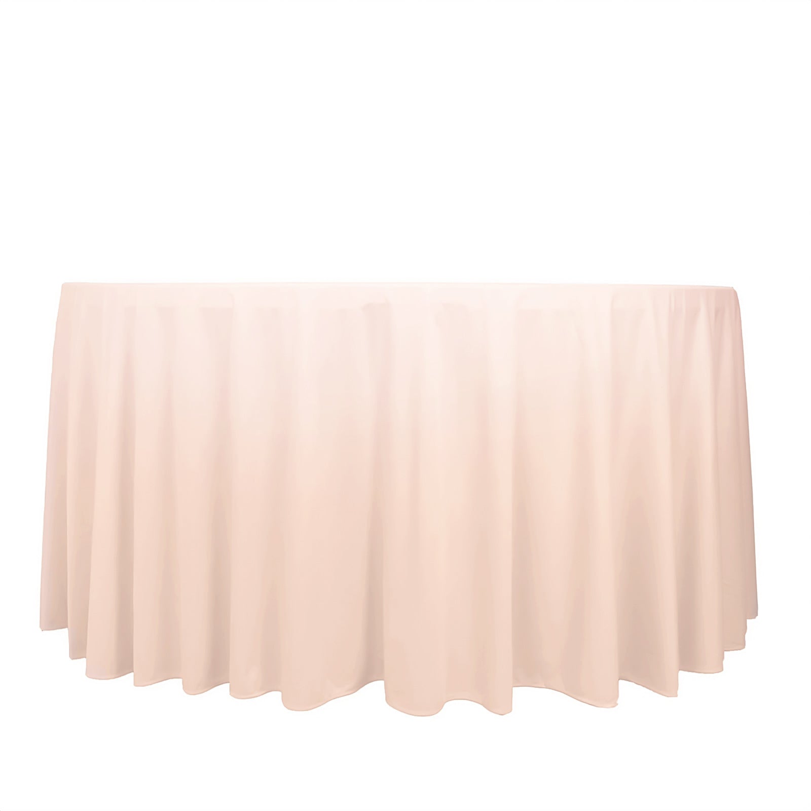 Blush Premium Scuba 120' Round Wrinkle & Stain-Free Tablecloth