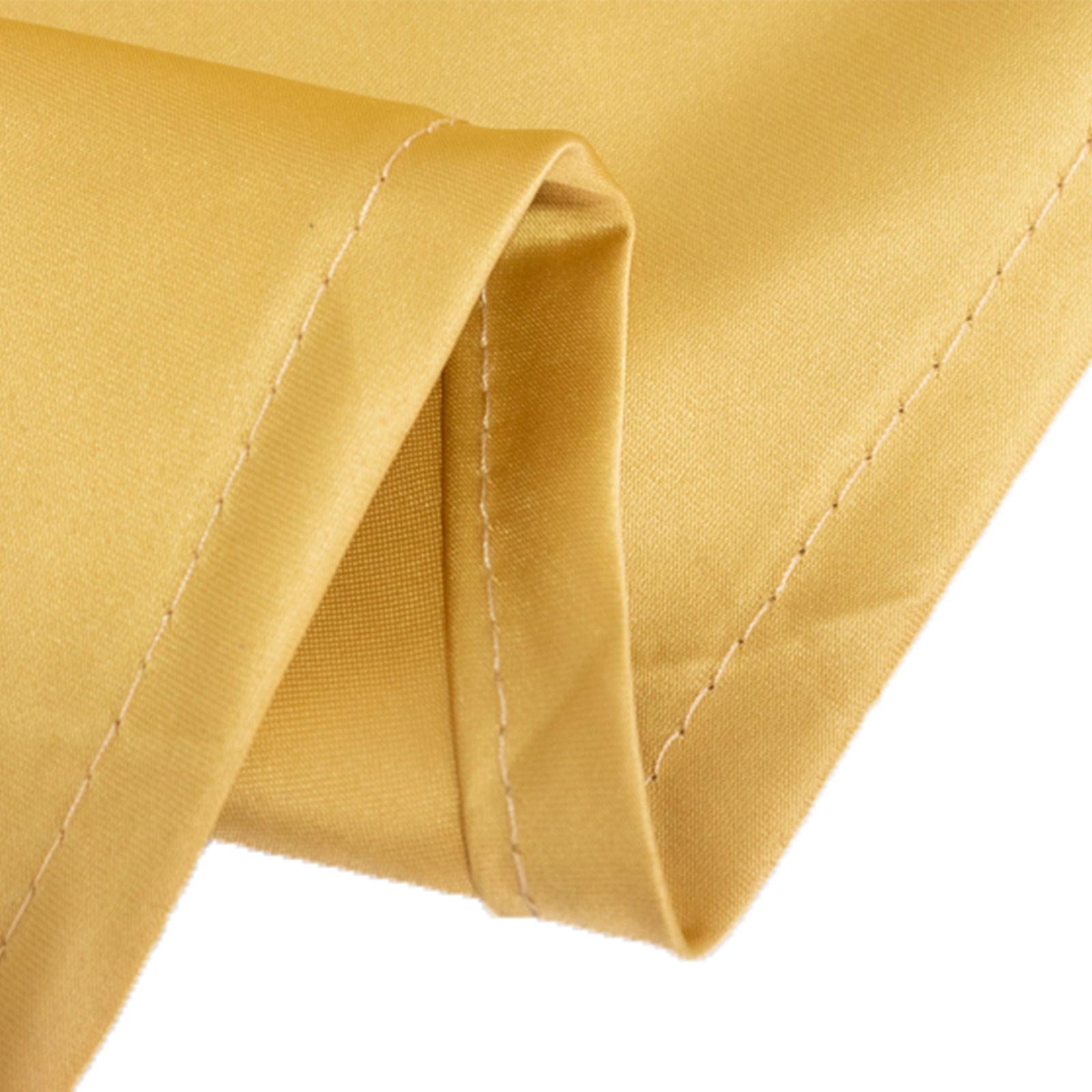 Hot Sale! 120-Inch Champagne Lamour Satin Round Seamless Tablecloth with Soft Sheen