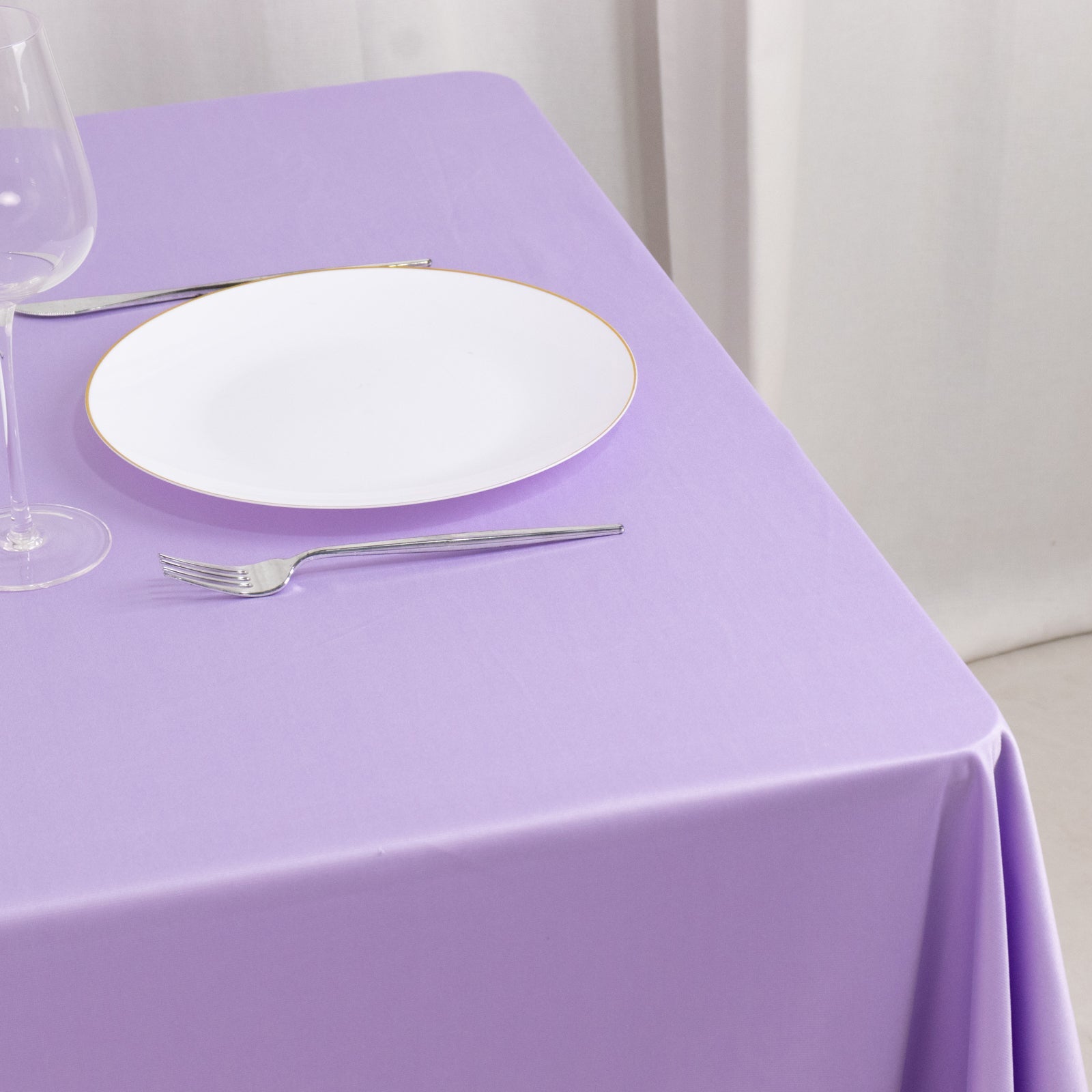 Premium Lavender 70x70 Wrinkle & Stain-Free Scuba Tablecloth - Ideal for Events