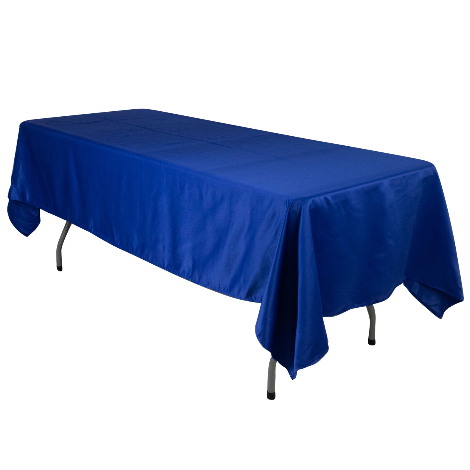 Royal Blue Lamour Satin Rectangle Tablecloth (60x102) - Durable, Silky Soft & High-Quality