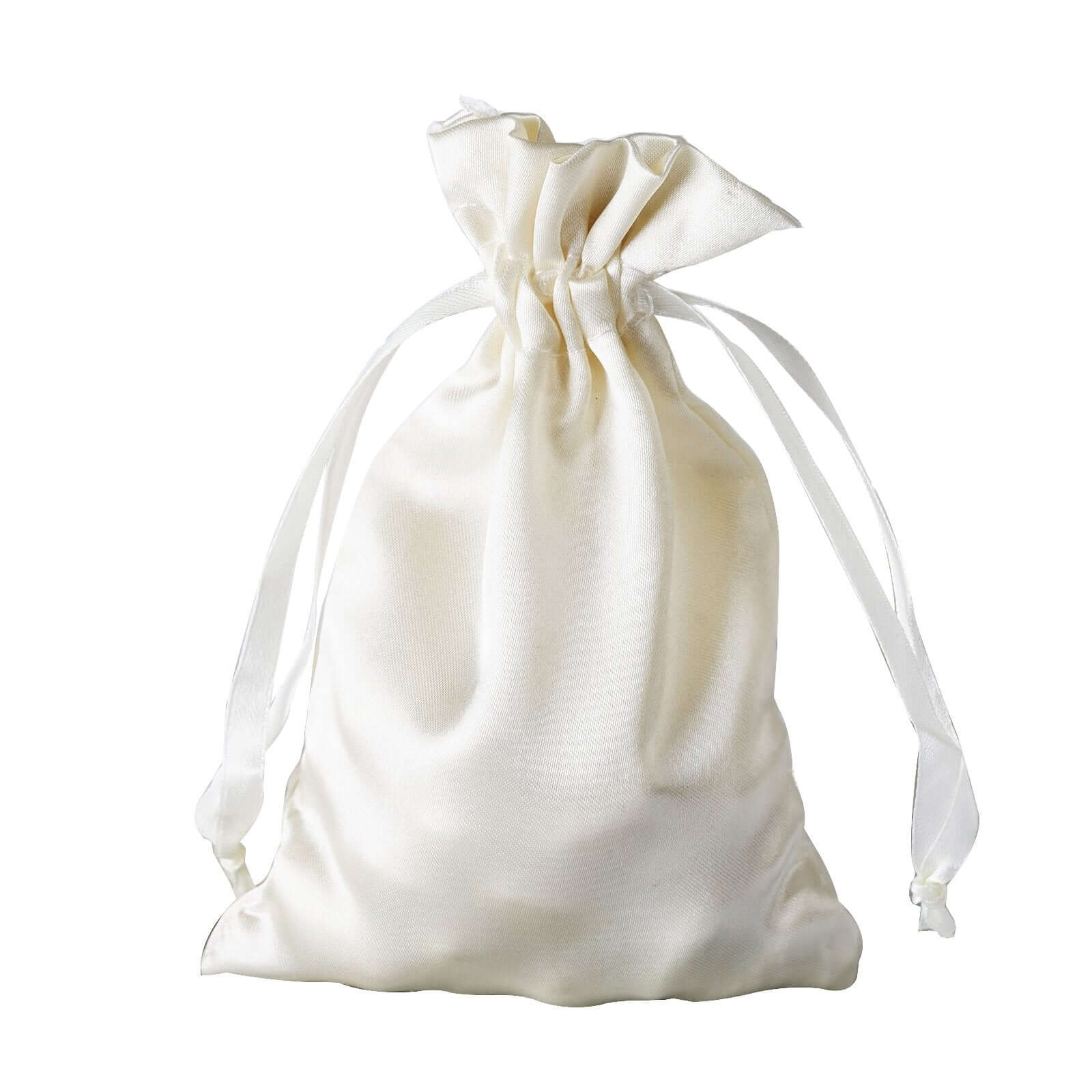Hot Sale! 12-Piece Set of 4x6 Ivory Satin Drawstring Bags for Wedding and Party Favors
