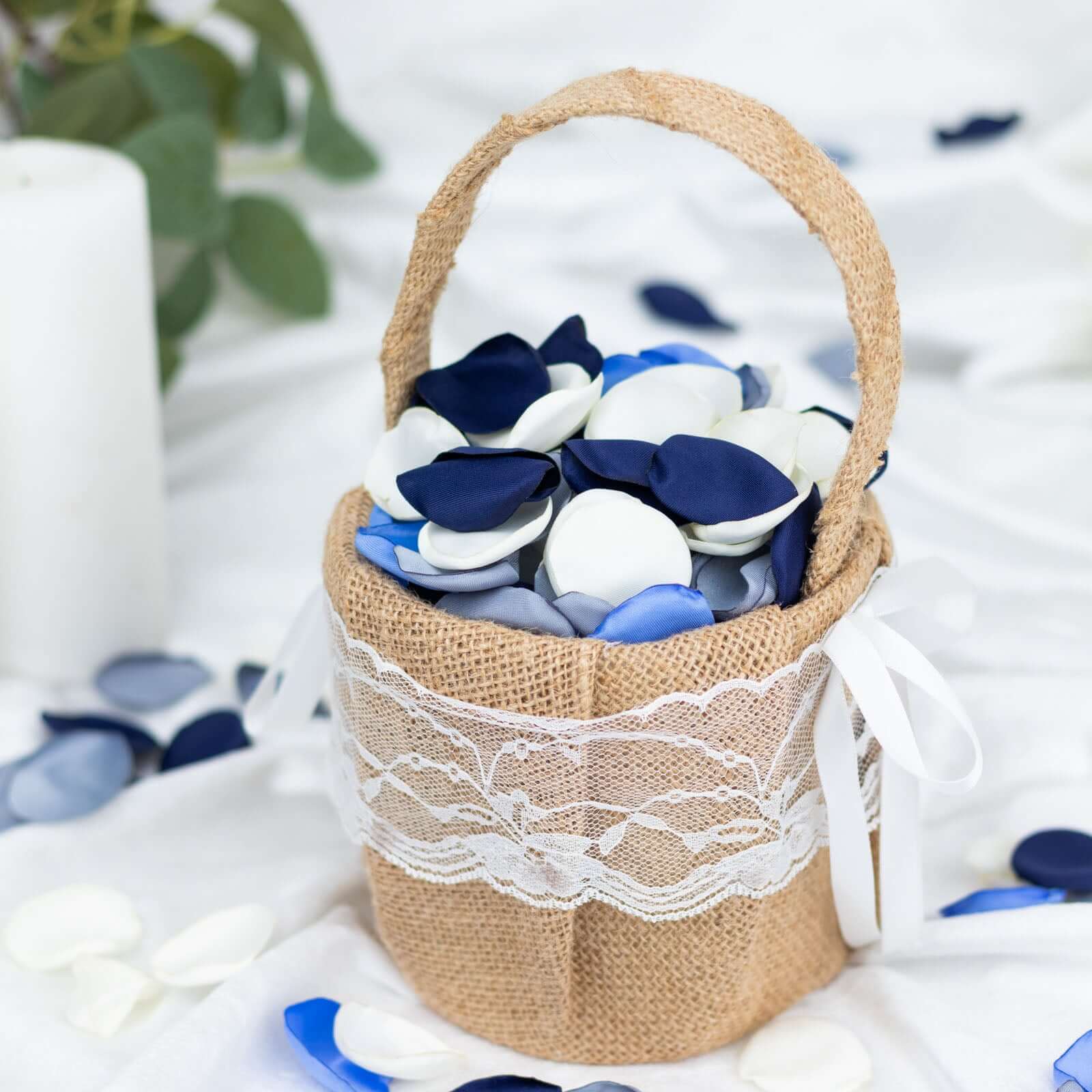 Get 400-Pack Silk Rose Petal Confetti in Dusty Blue Mix for Decorative Events