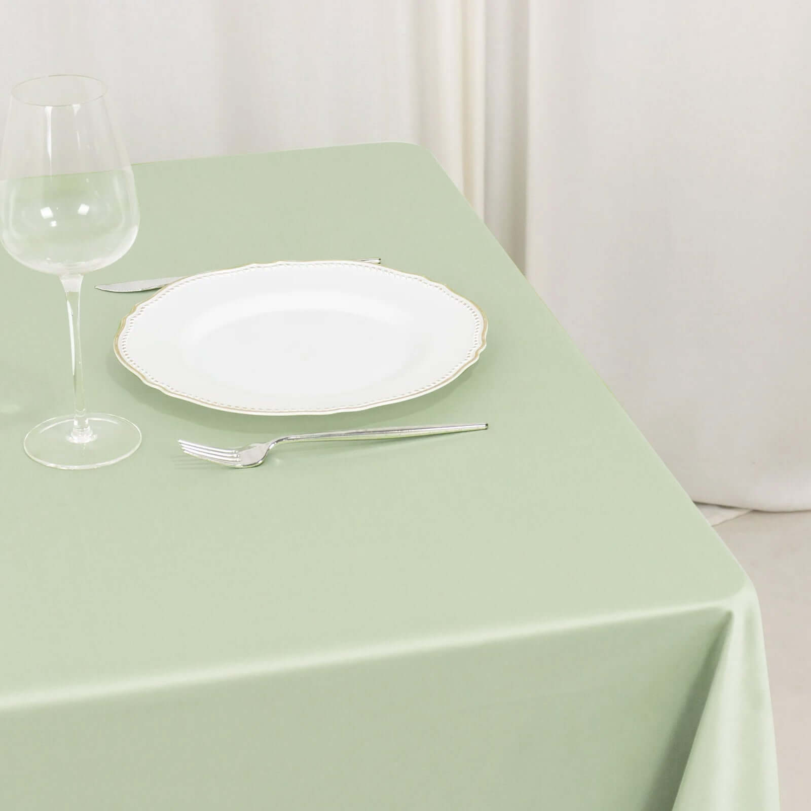 Sage Green 70x70 Premium Scuba Tablecloth - Wrinkle & Stain Resistant