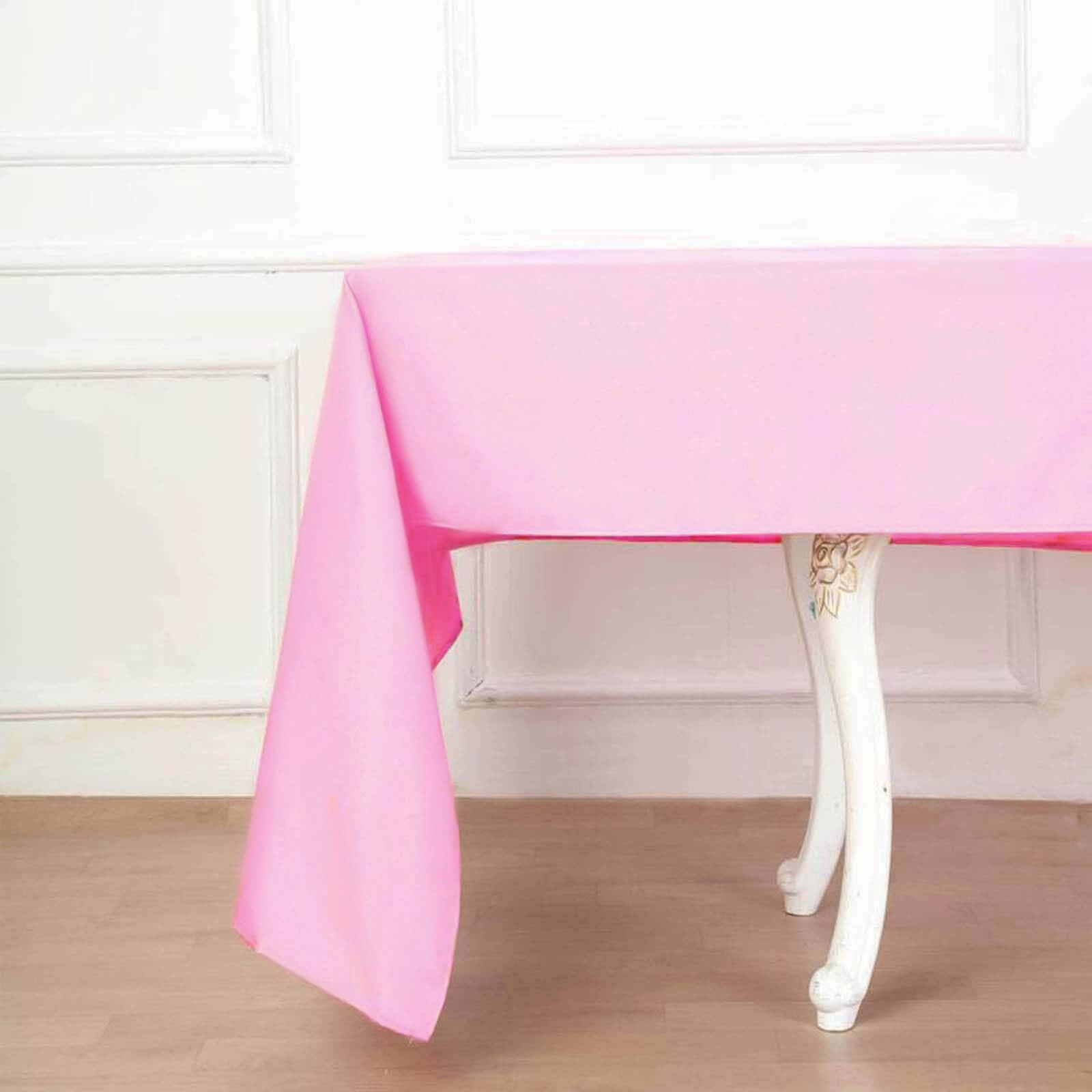 Pink 60x102 Rectangle Polyester Tablecloth - Durable and Elegant Table Cover