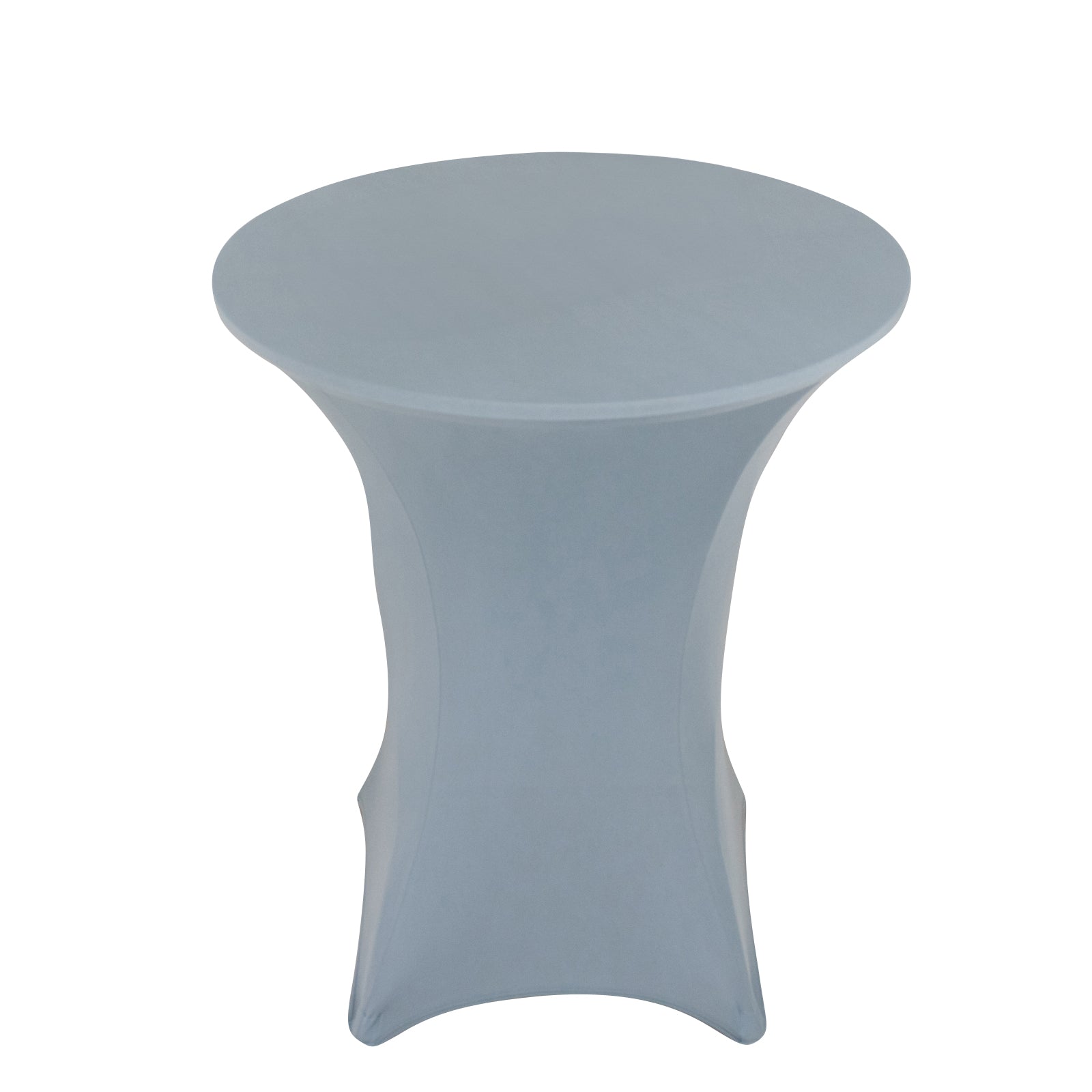 Dusty Blue Spandex Stretch Fitted Cocktail Table Cover - 33 - 36 Inches, Easy to Maintain