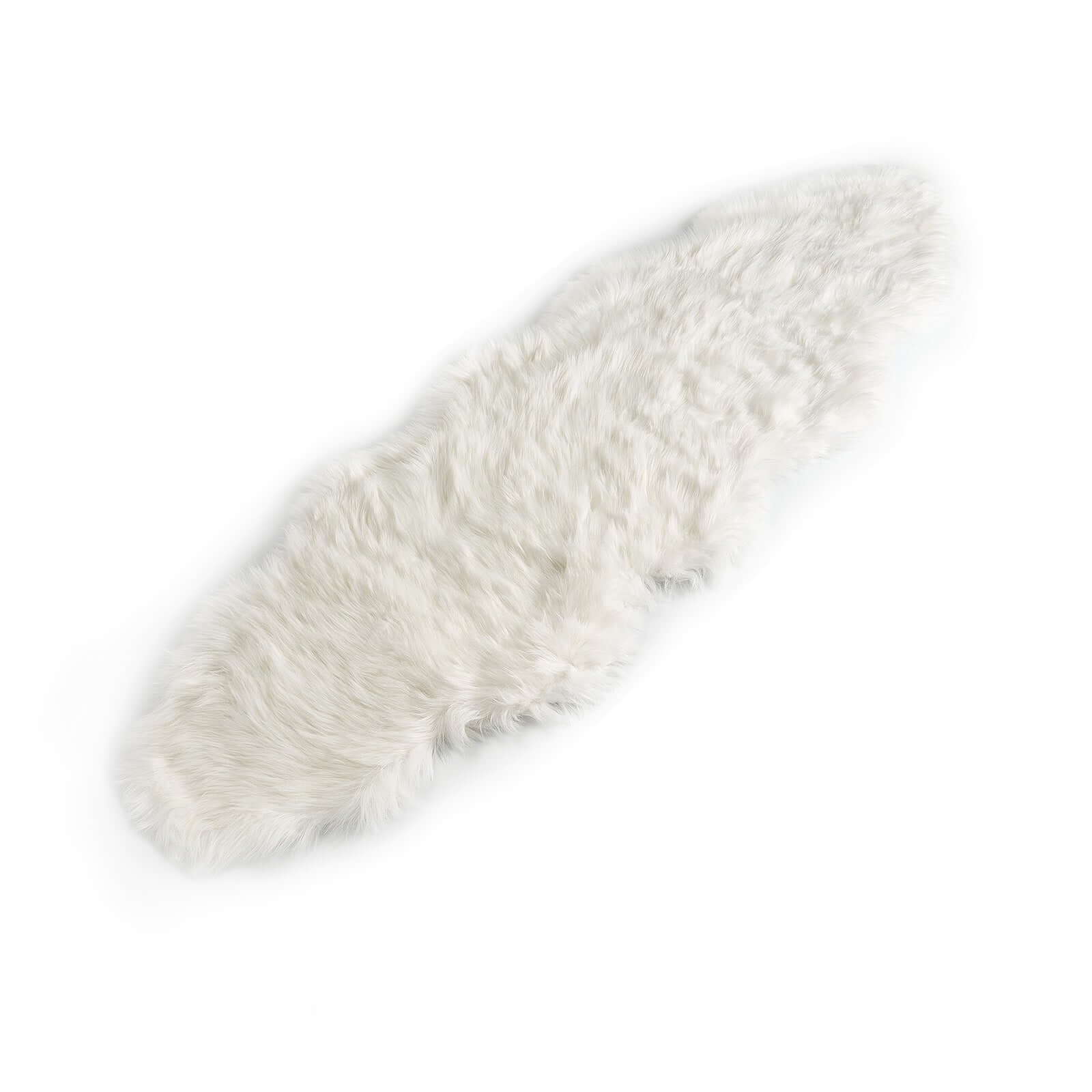 Get This Ultra Soft 6ft x 2ft White Faux Sheepskin Area Rug Runner