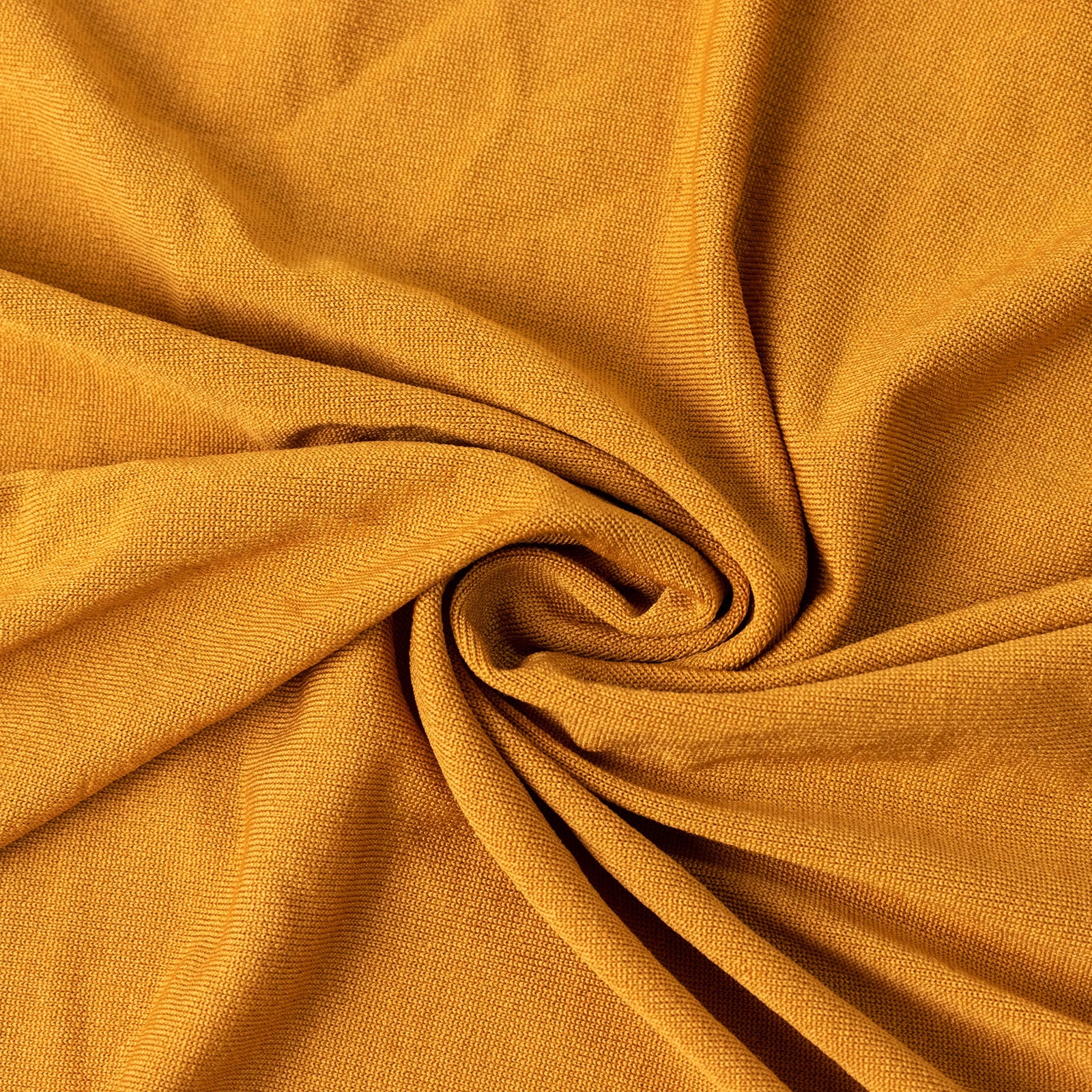 Gold Stretch Spandex 5ft Round Tablecloth - Durable for Events, Great Value!