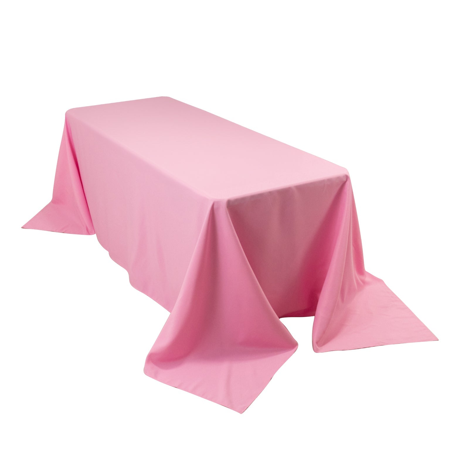 Hot Sale! Seamless 220GSM Stain-Resistant Pink Premium Polyester Rectangle Tablecloth 90x132