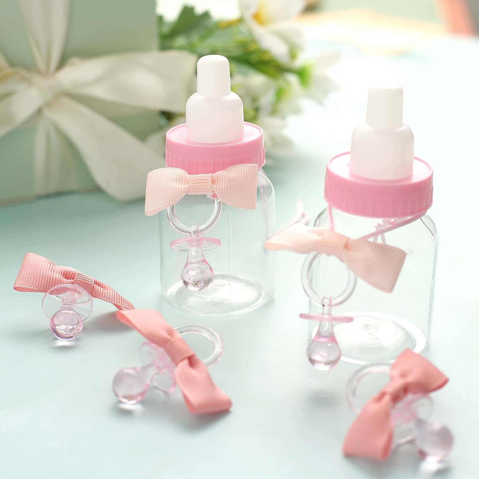 Hot Deal! 12-Pack Pink Decorative Baby Pacifiers for Baby Showers