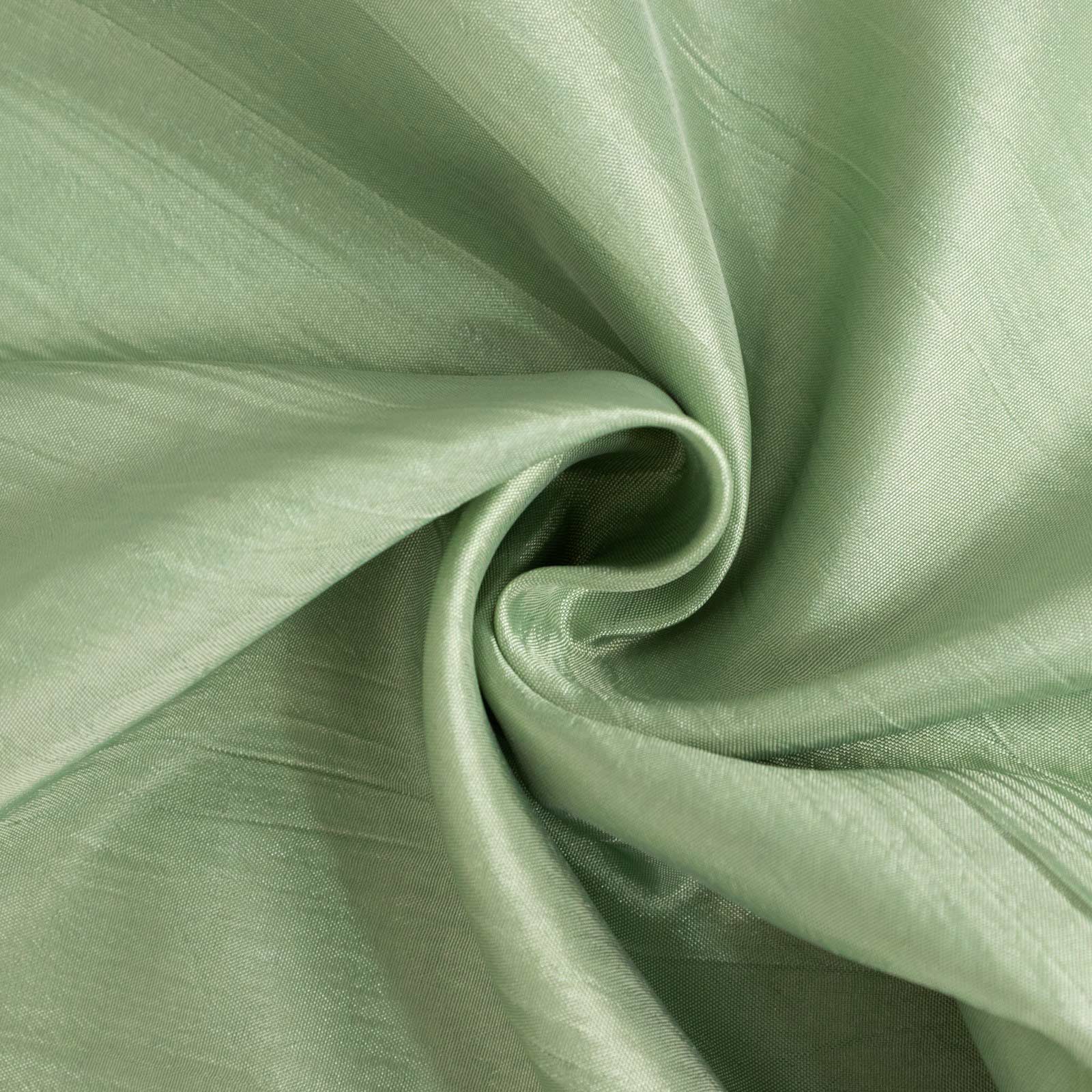Reusable Sage Green Crinkle Crushed Taffeta Slipcover for Banquet Chairs