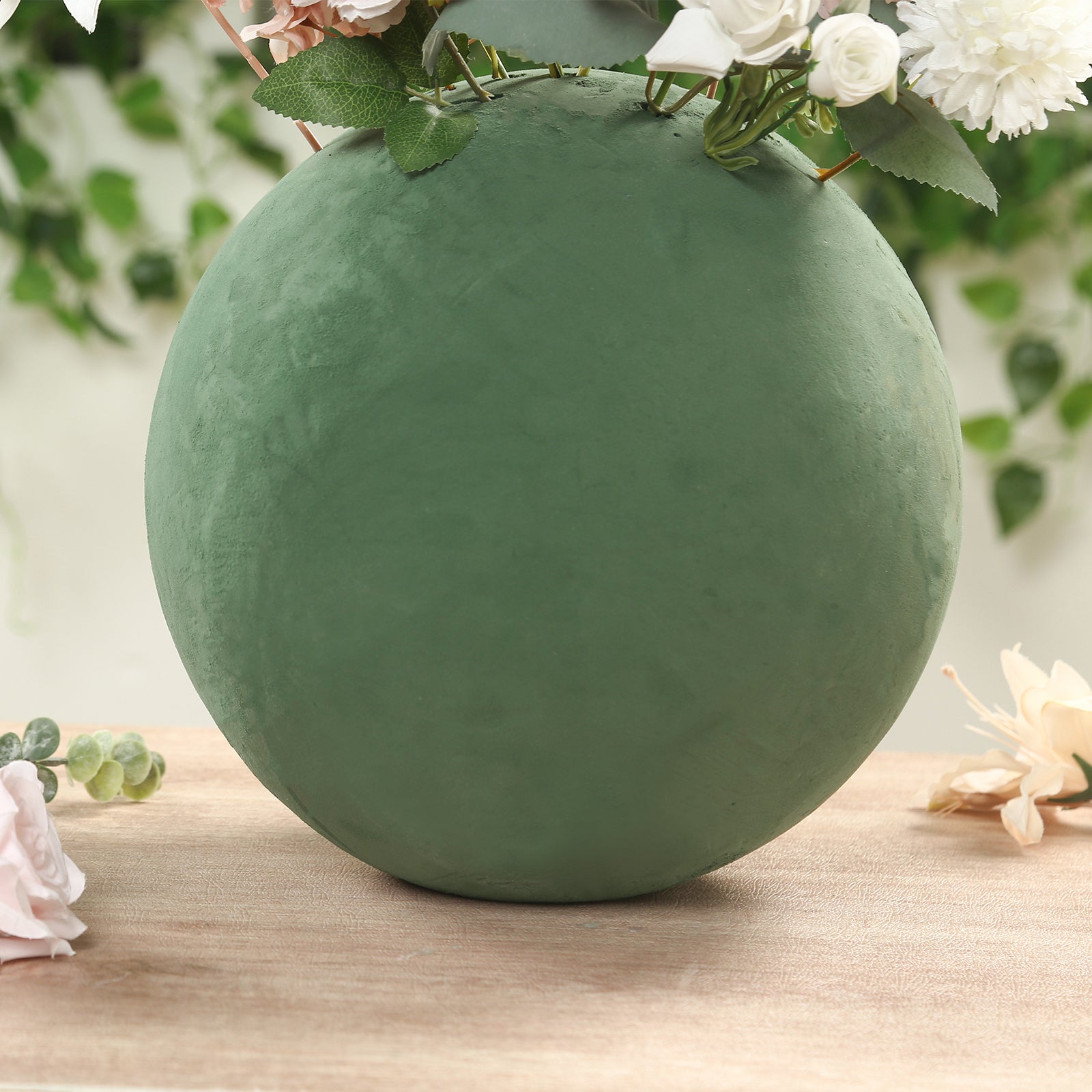 12' Green DIY Floral Craft Foam Balls - Ideal for Arrangements
