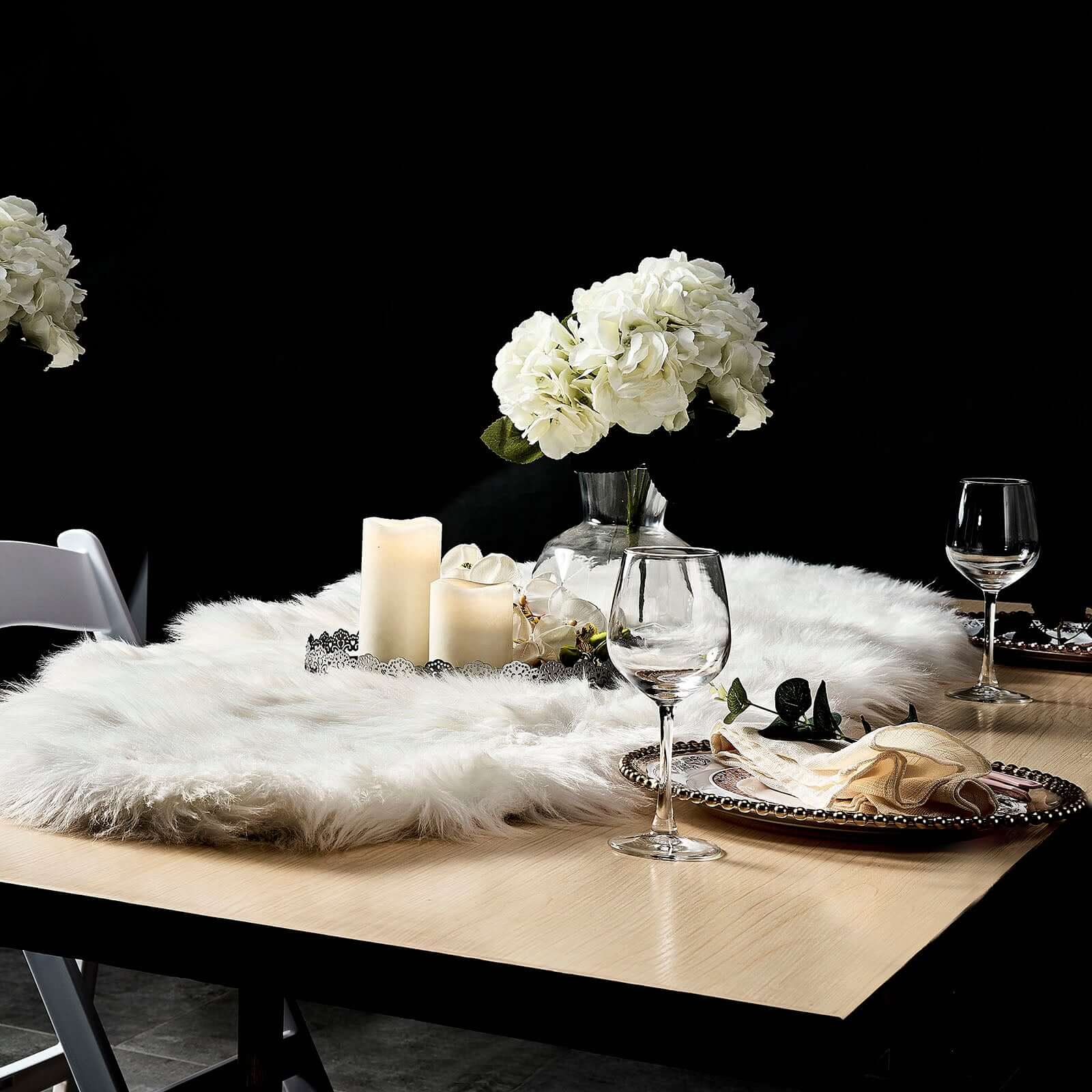 Get This Ultra Soft 6ft x 2ft White Faux Sheepskin Area Rug Runner