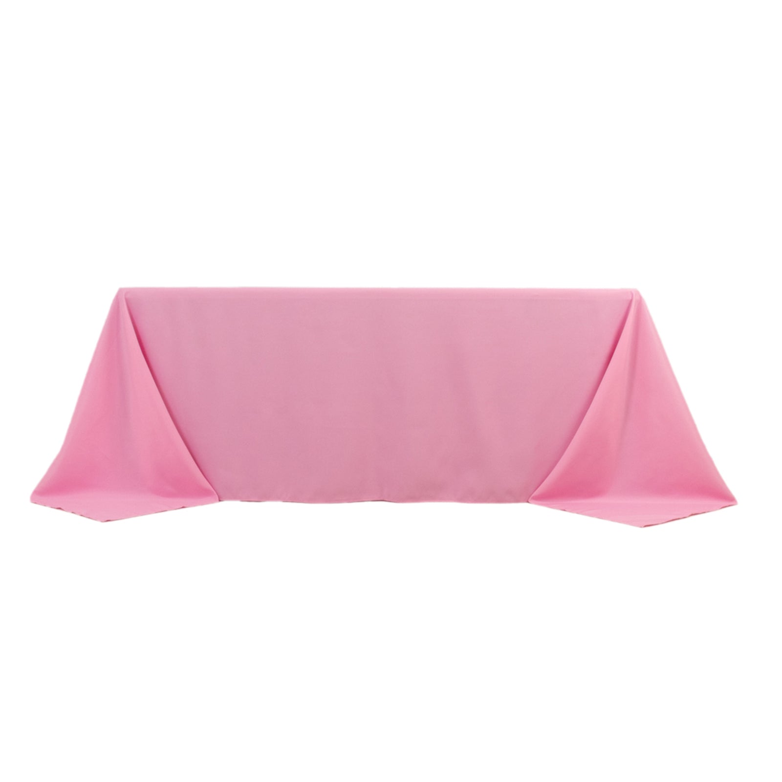Hot Sale! Seamless 220GSM Stain-Resistant Pink Premium Polyester Rectangle Tablecloth 90x132