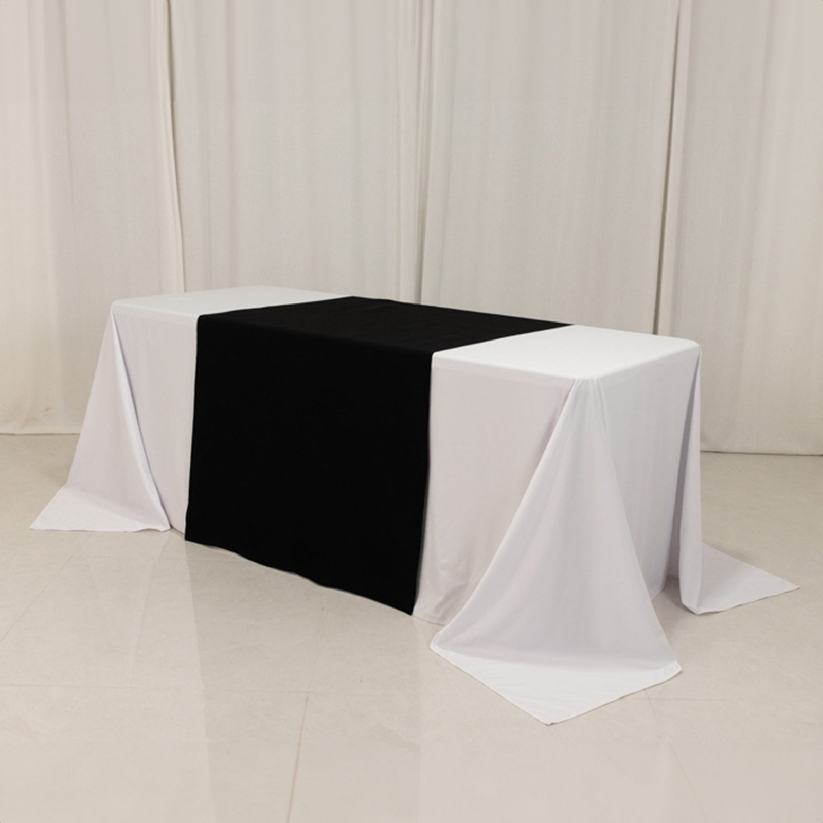 Hot! Extra Wide Sublimation Printable Black Premium Polyester 36x72 Table Runner