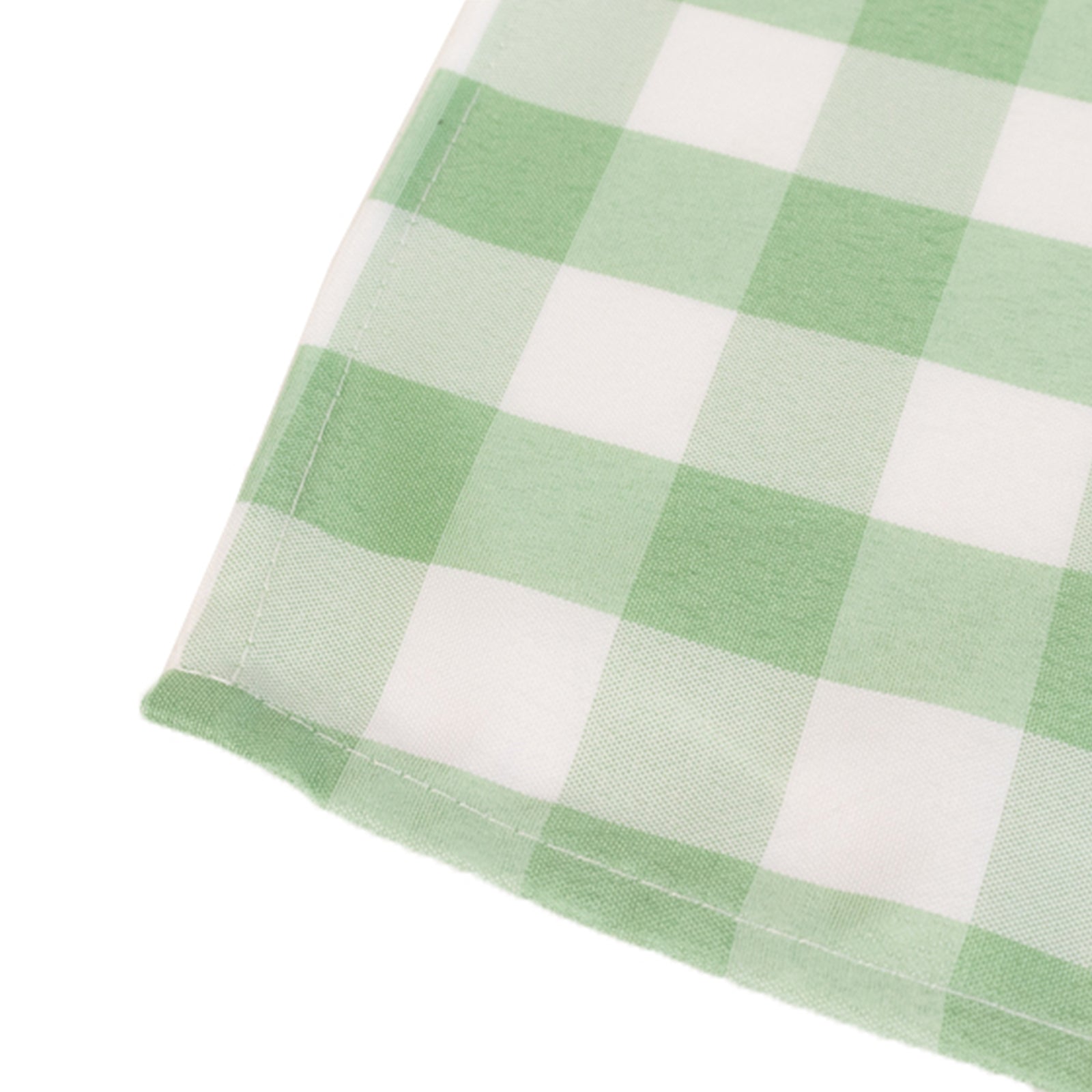 5-Pack Polyester 15x15 Square Napkins in Sage Green/White Buffalo Plaid - Ideal for Events