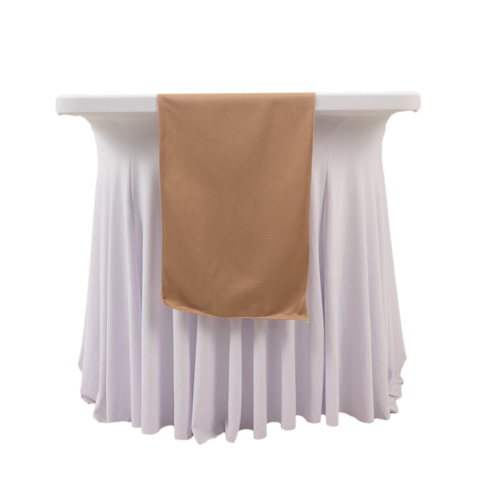 Exclusive Wrinkle-Free Nude Scuba Polyester 12x108 Table Runner